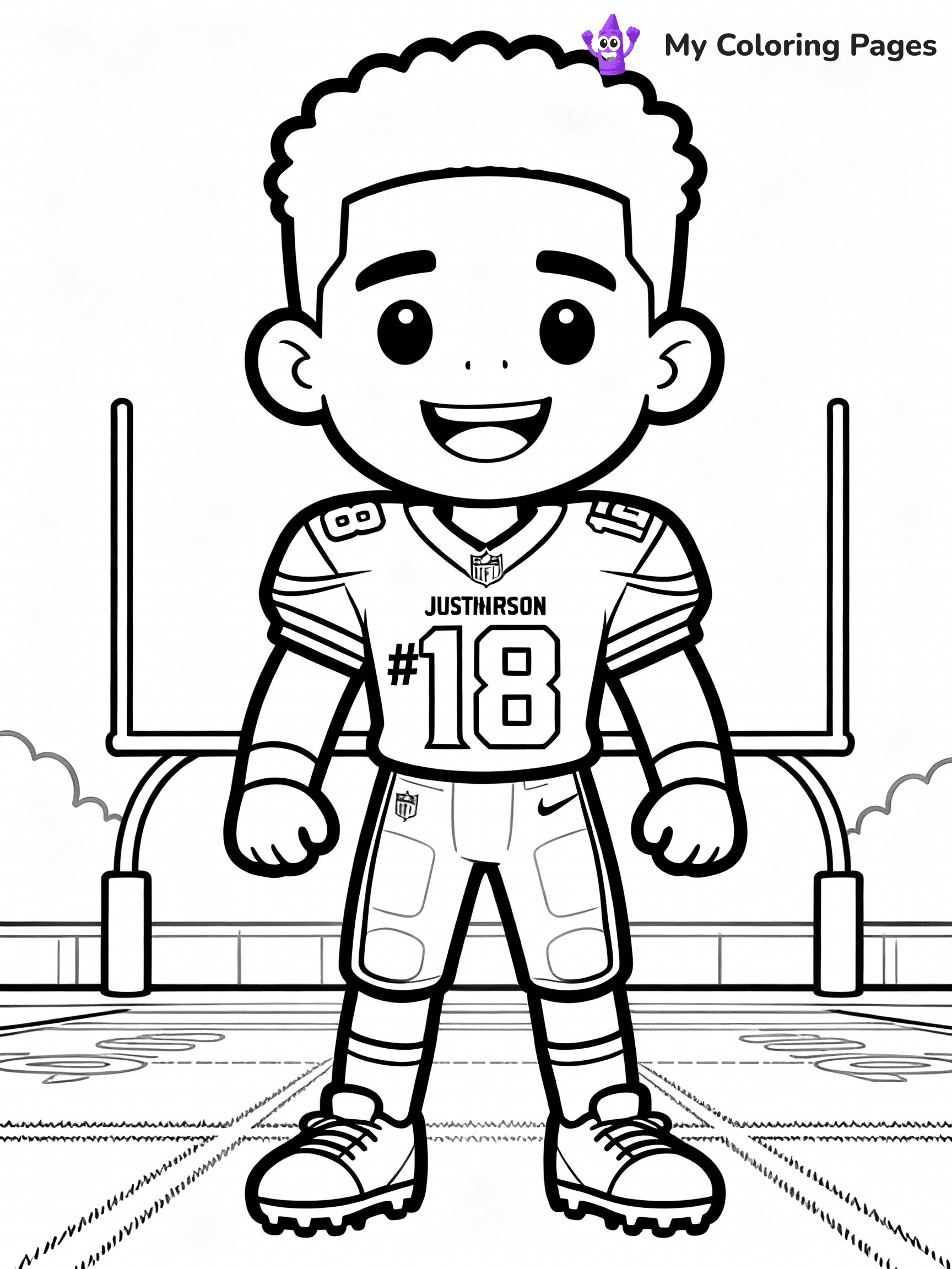 Justin Jefferson Coloring Pages - 35