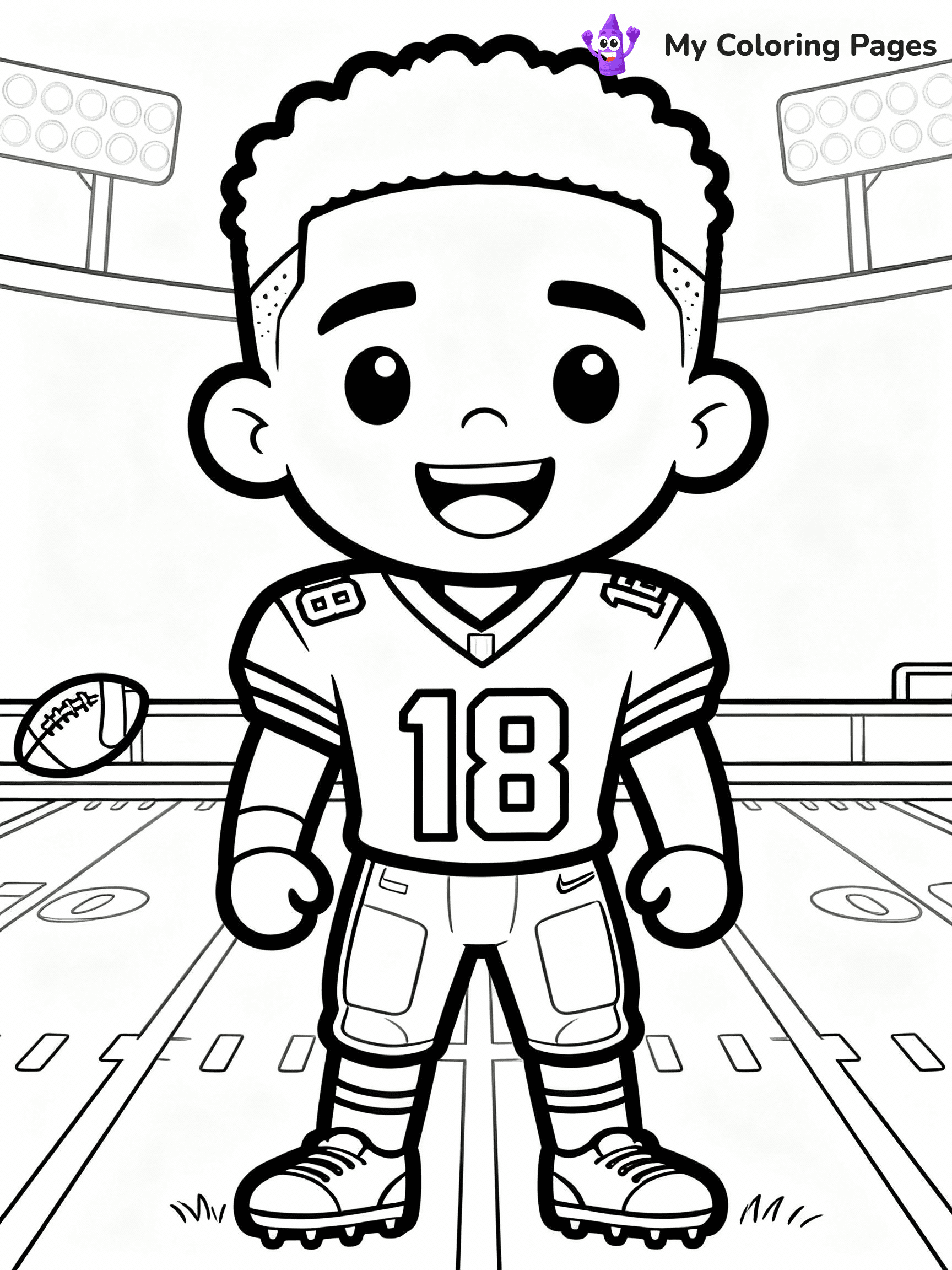 Justin Jefferson Coloring Pages - 34