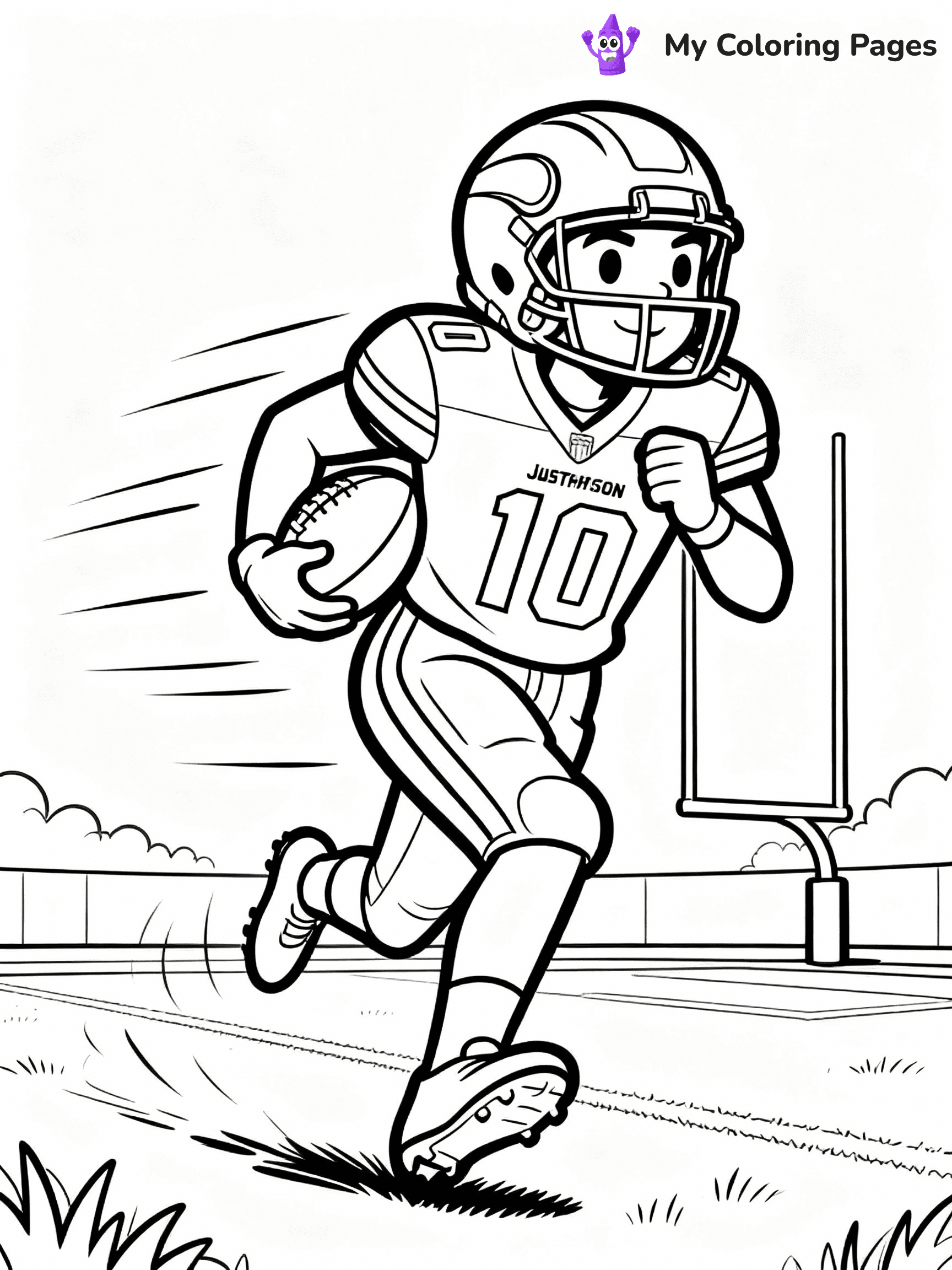 Justin Jefferson Coloring Pages - 30