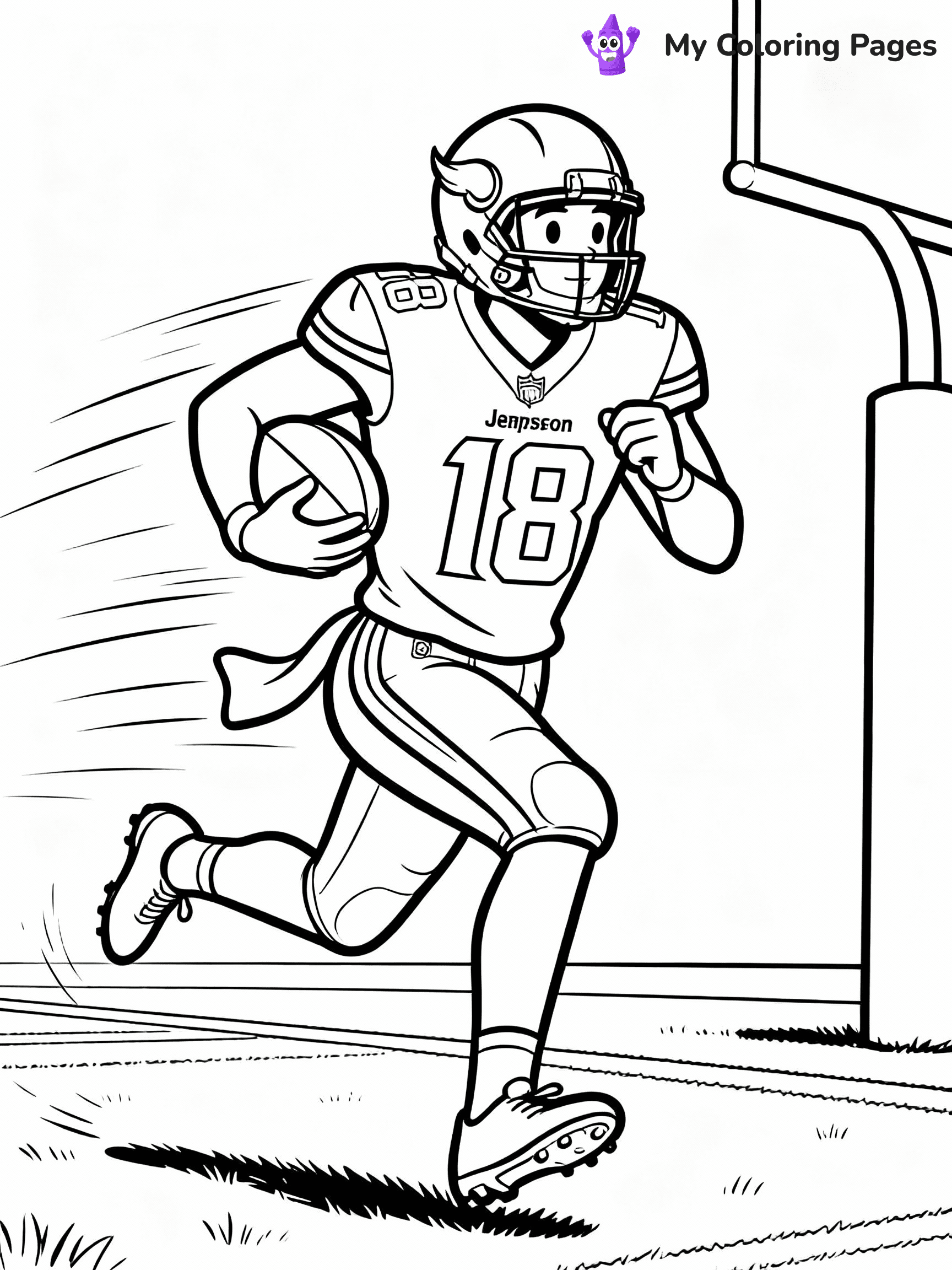 Justin Jefferson Coloring Pages - 29