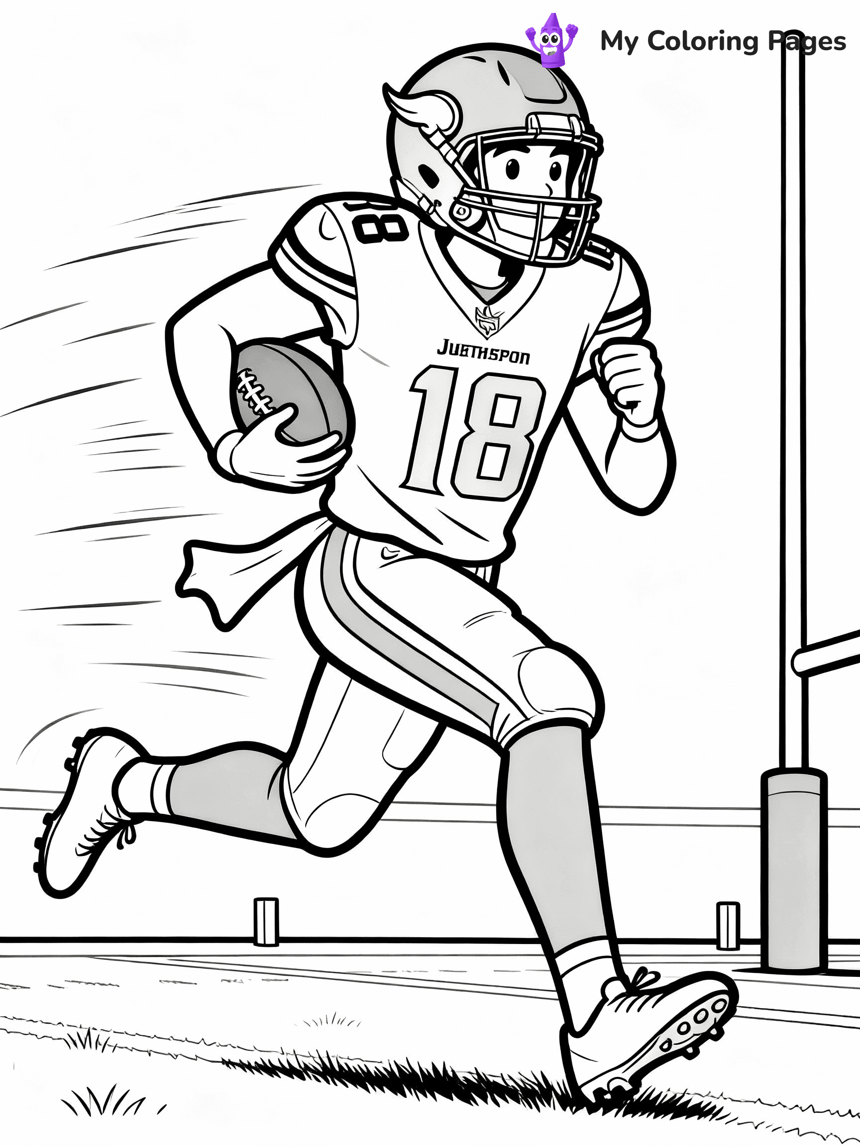 Justin Jefferson Coloring Pages - 25