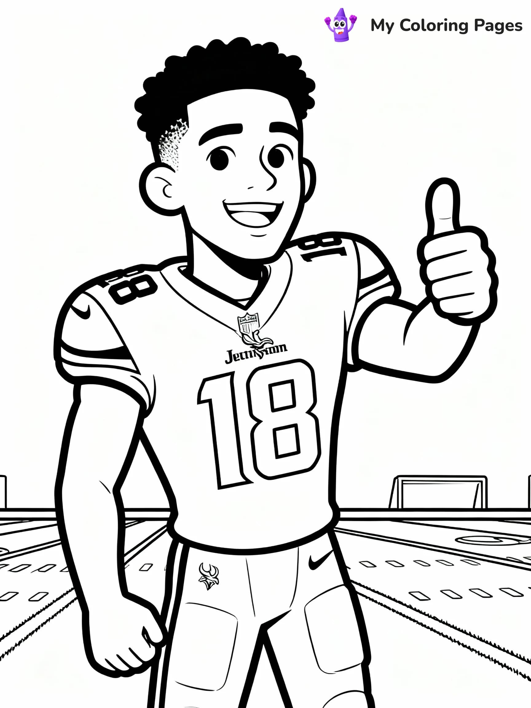 Justin Jefferson Coloring Pages - 24