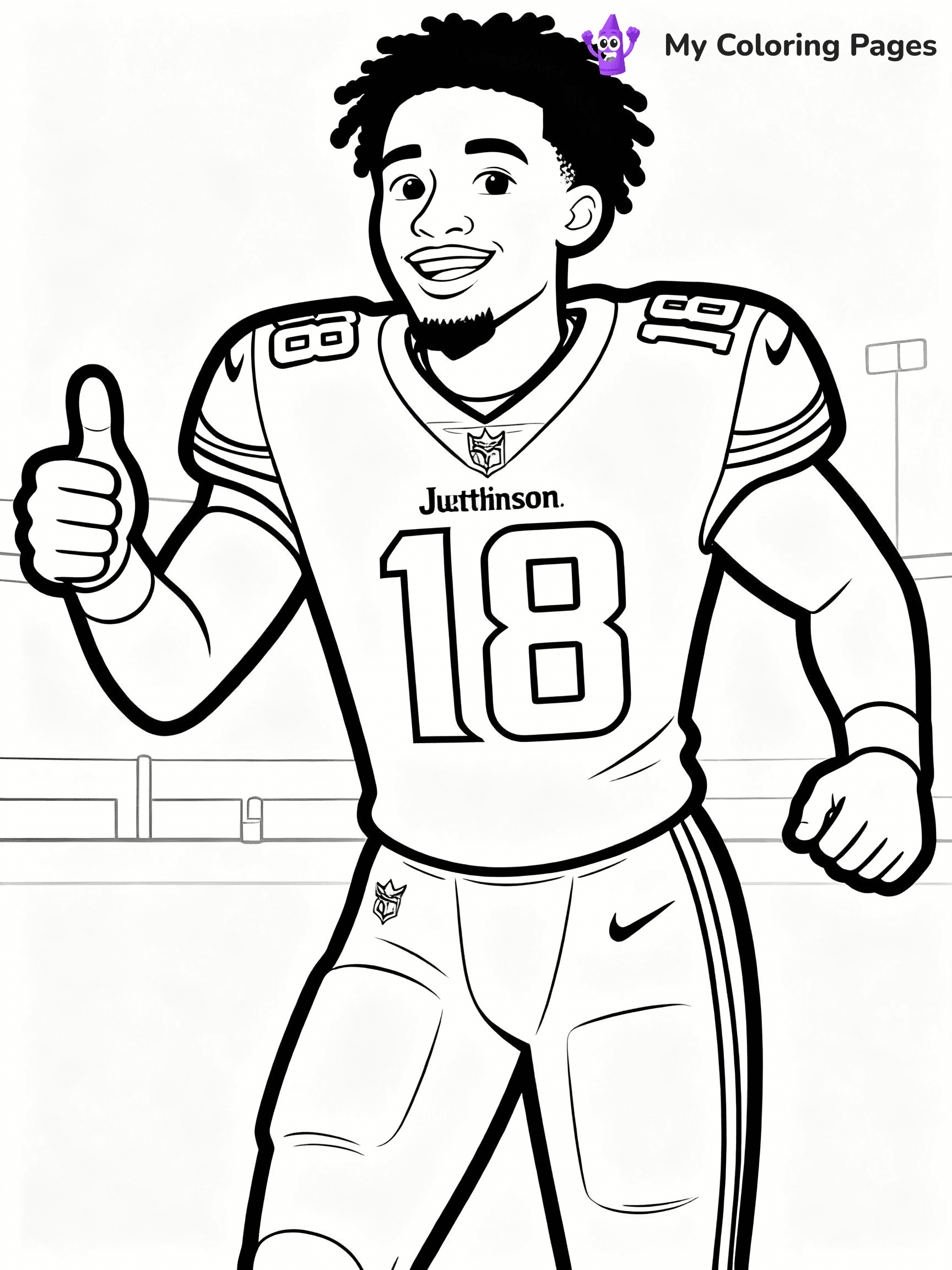 Justin Jefferson Coloring Pages - 23