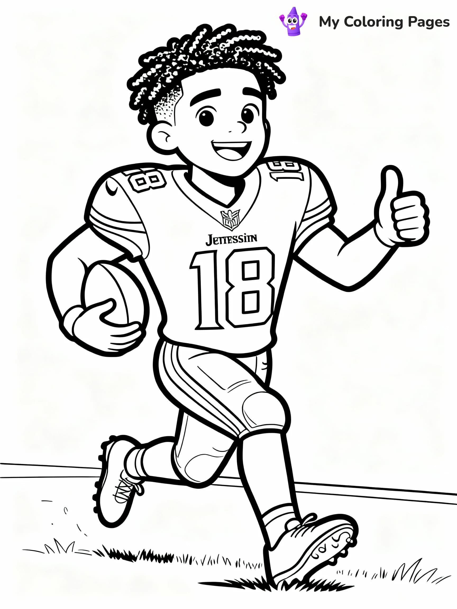 Justin Jefferson Coloring Pages - 22