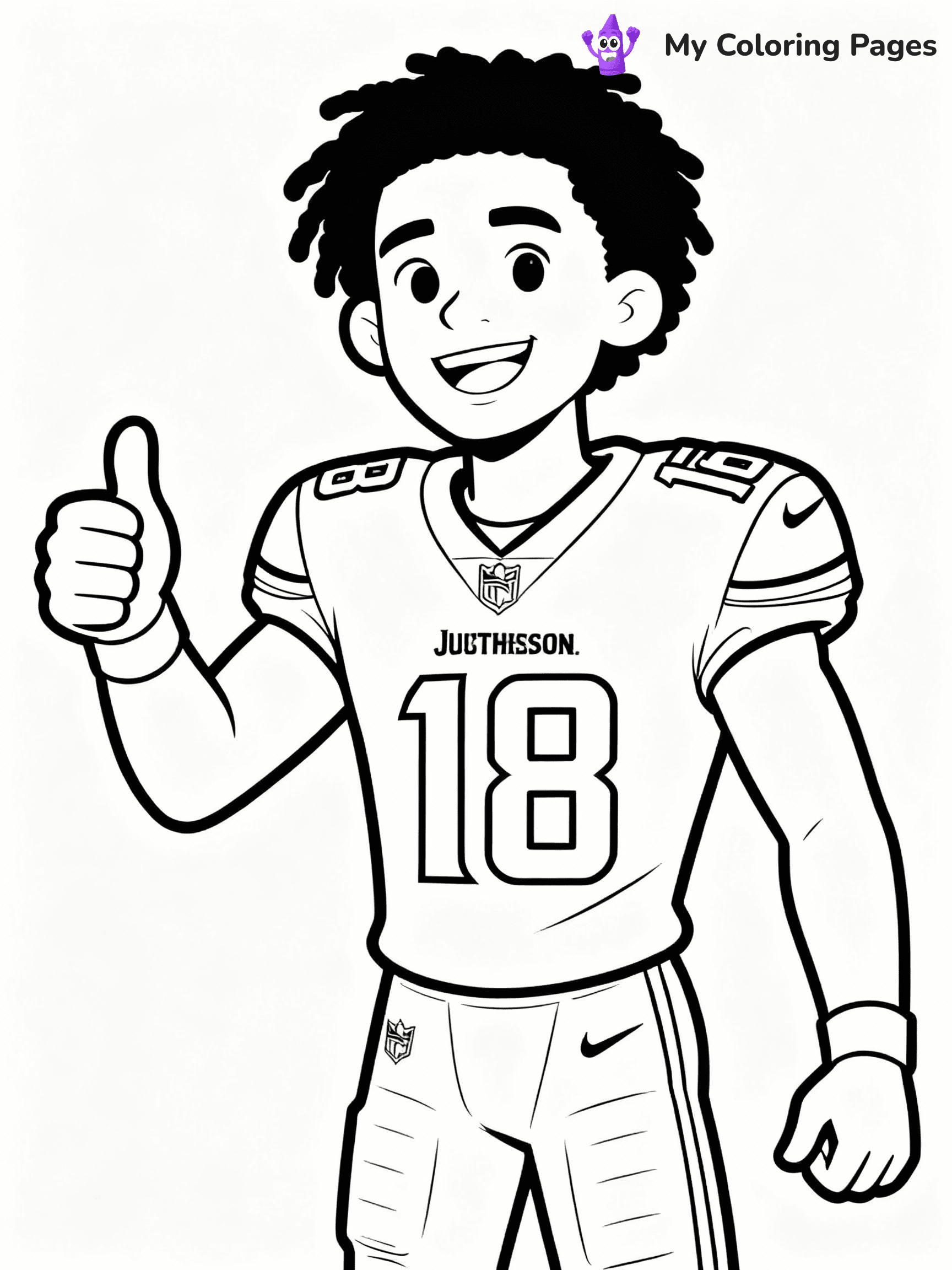 Justin Jefferson Coloring Pages - 21