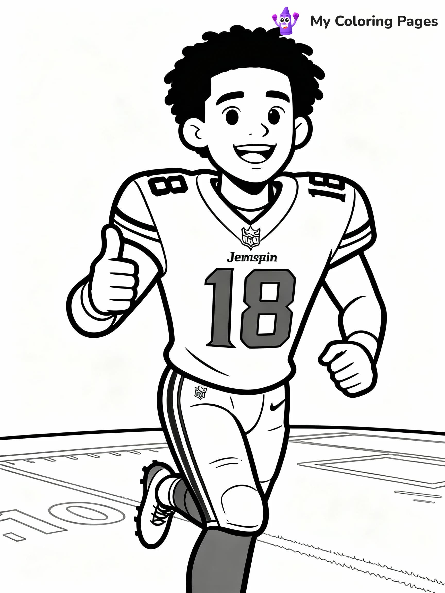 Justin Jefferson Coloring Pages - 20