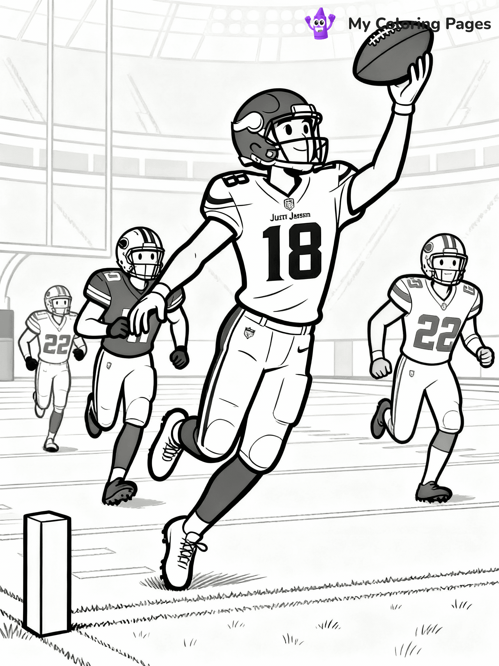 Justin Jefferson Coloring Pages - 18