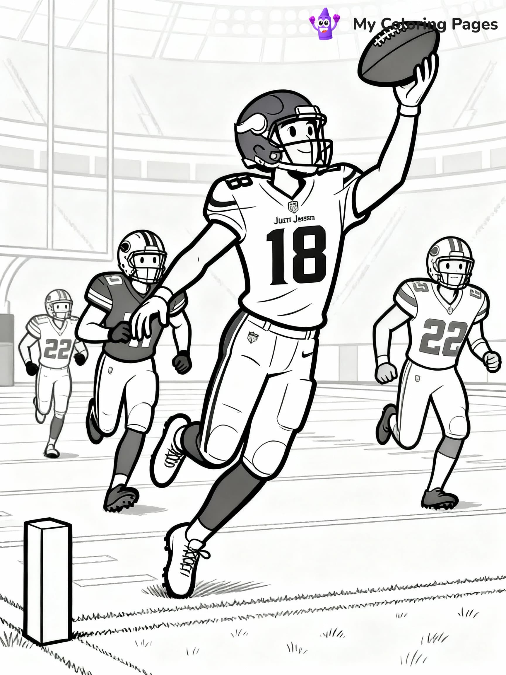 Justin Jefferson Coloring Pages - 18