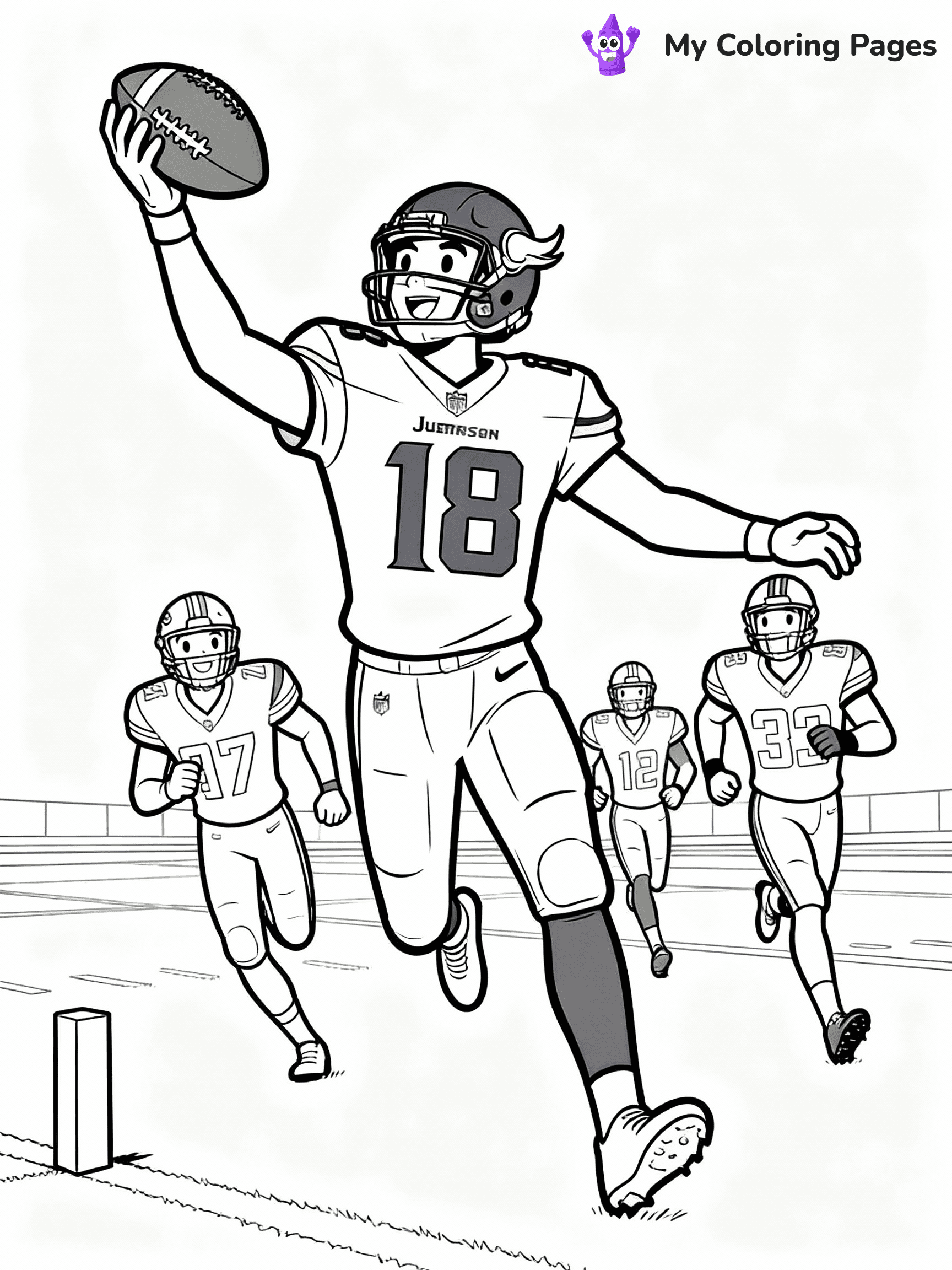 Justin Jefferson Coloring Pages - 16