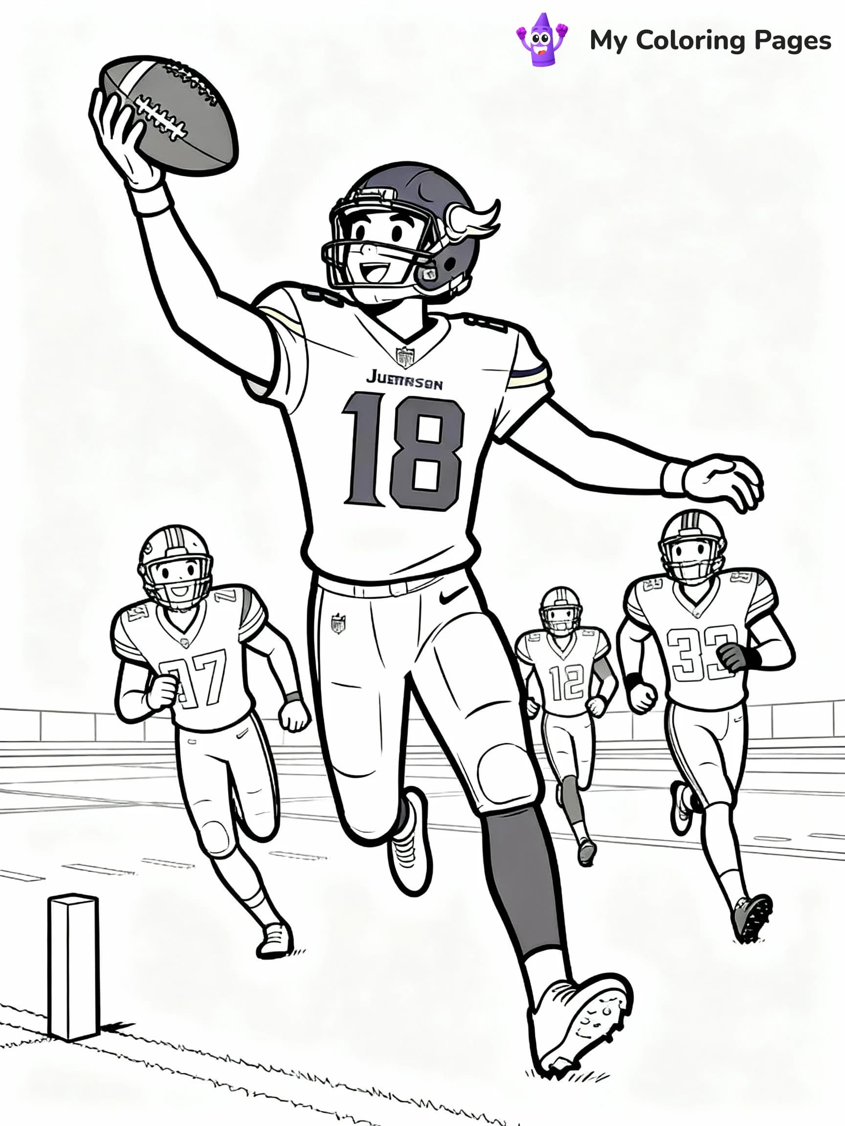 Justin Jefferson Coloring Pages - 16