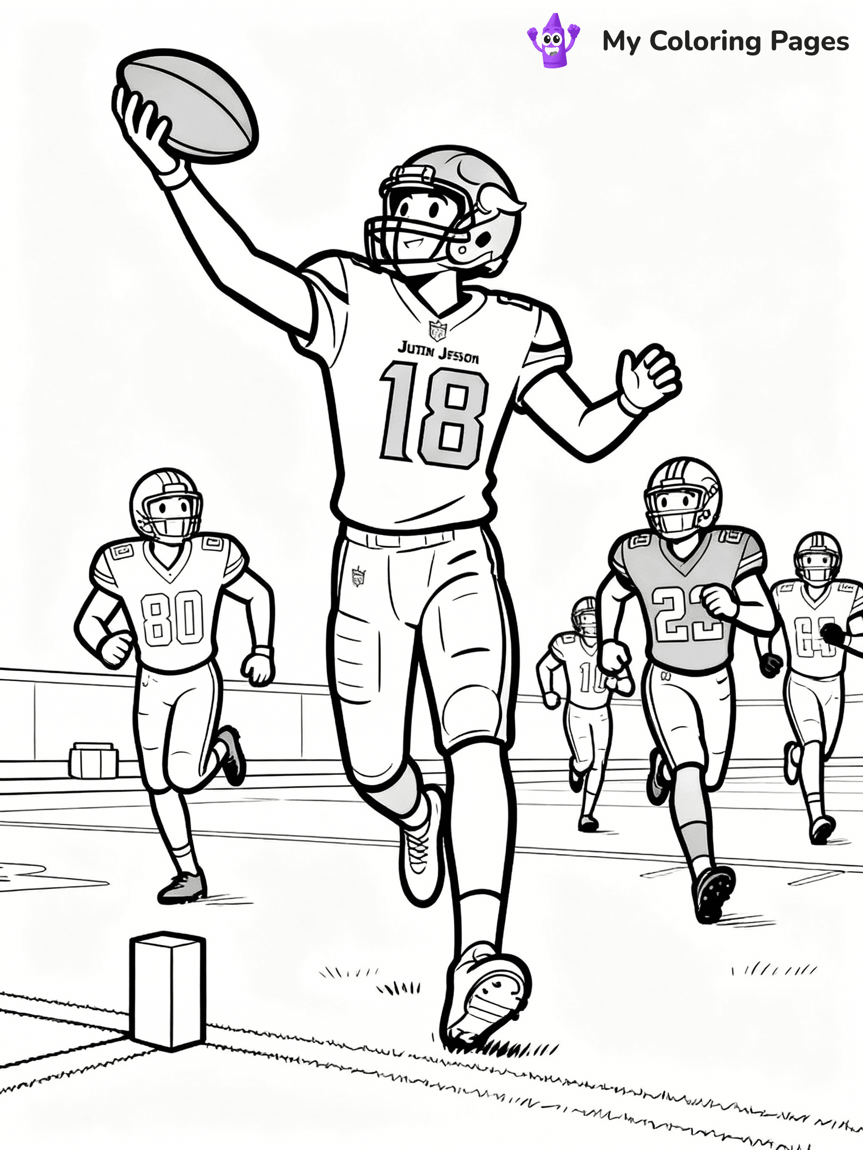 Justin Jefferson Coloring Pages - 14