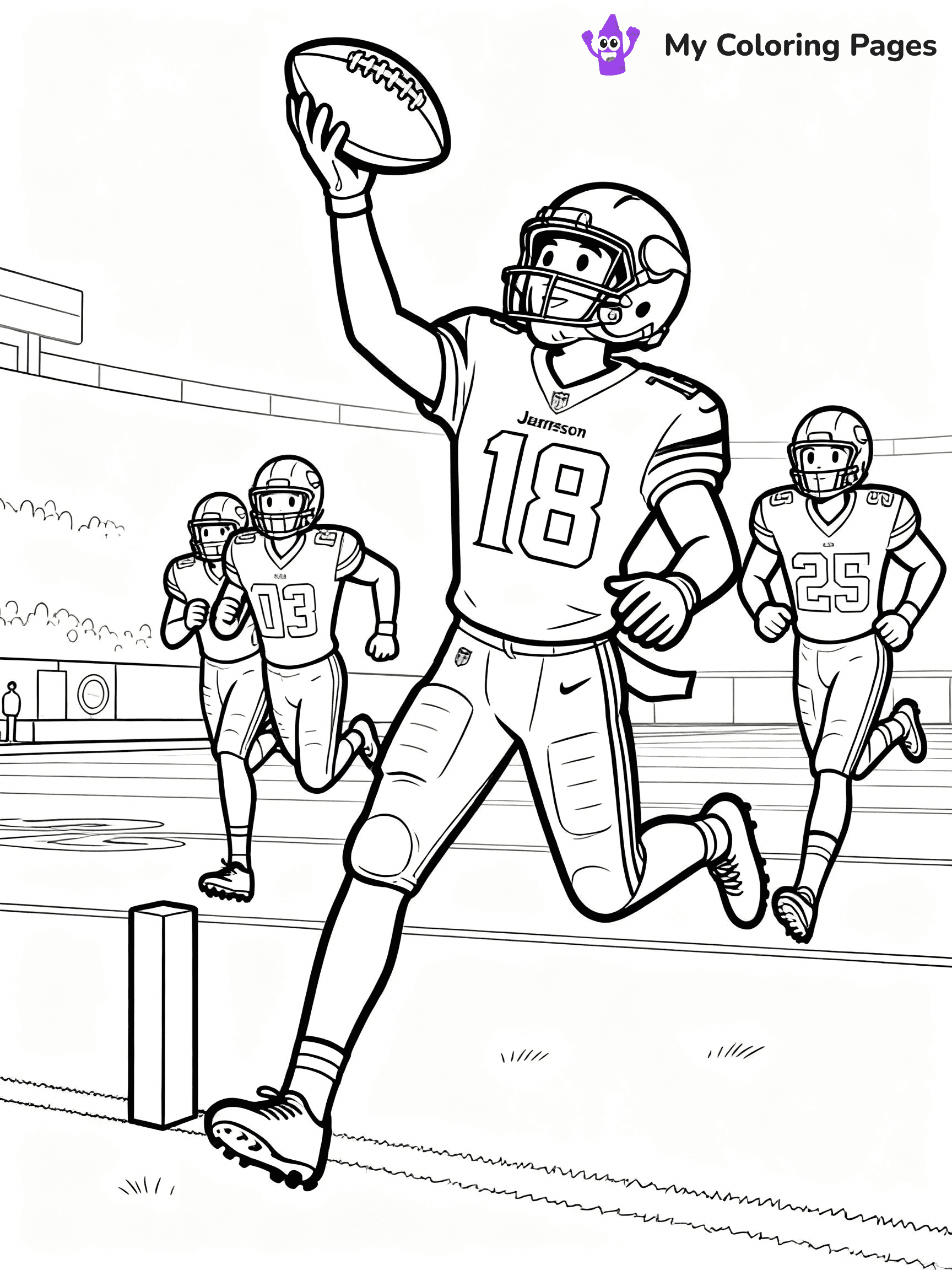 Justin Jefferson Coloring Pages - 12