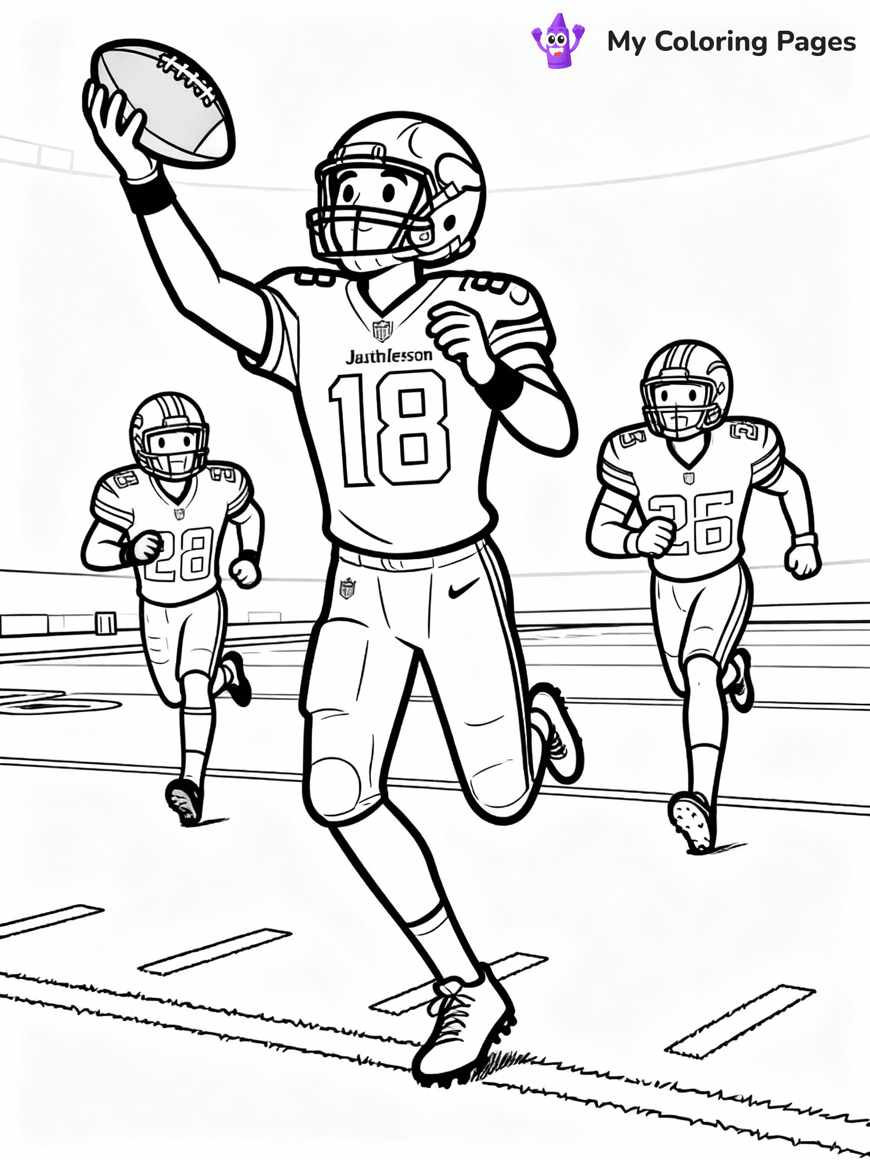 Justin Jefferson Coloring Pages - 9