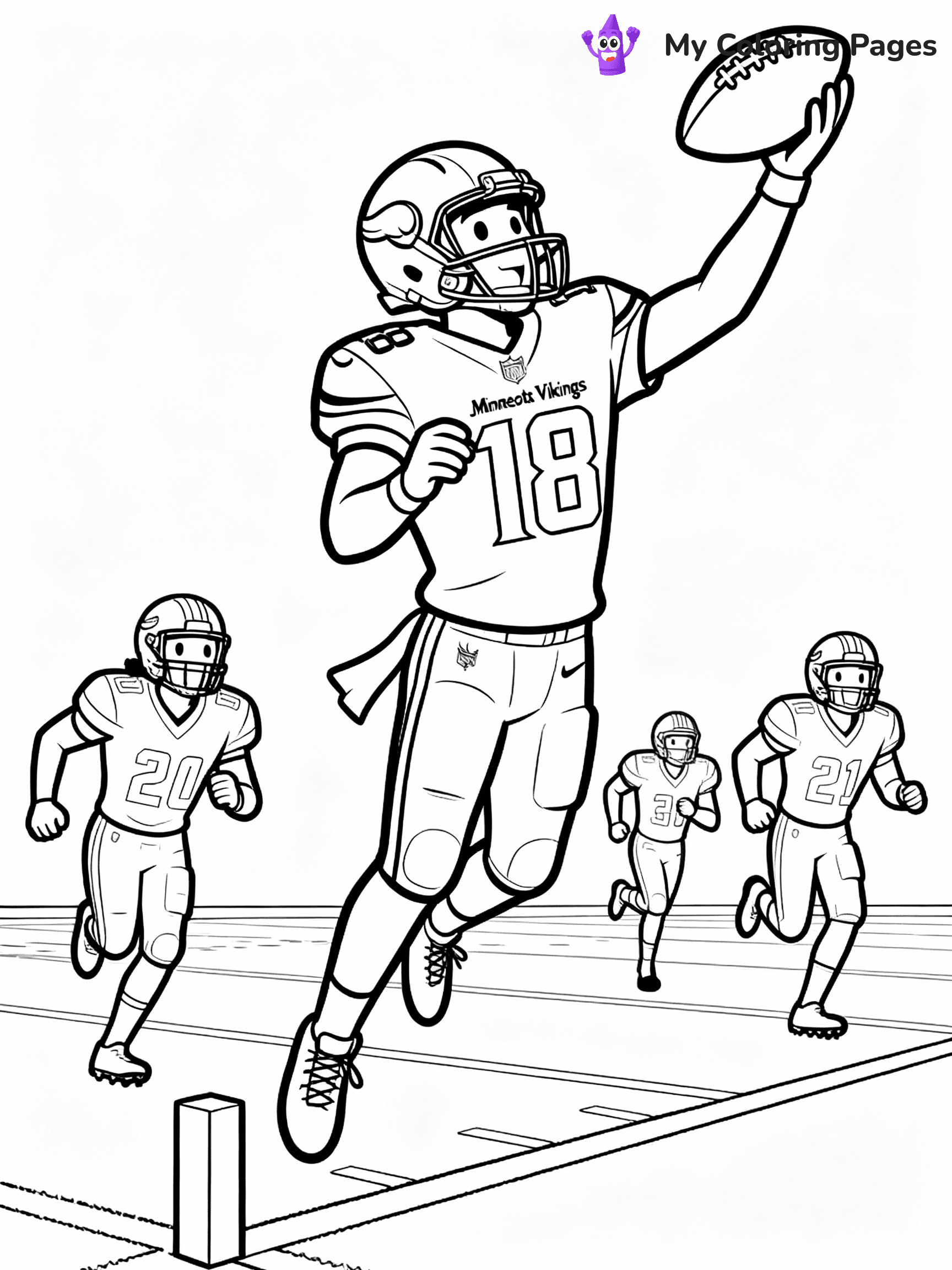 Justin Jefferson Coloring Pages - 7