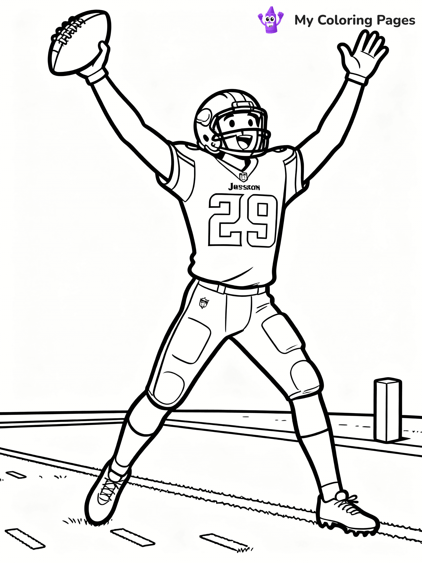 Justin Jefferson Coloring Pages - 6