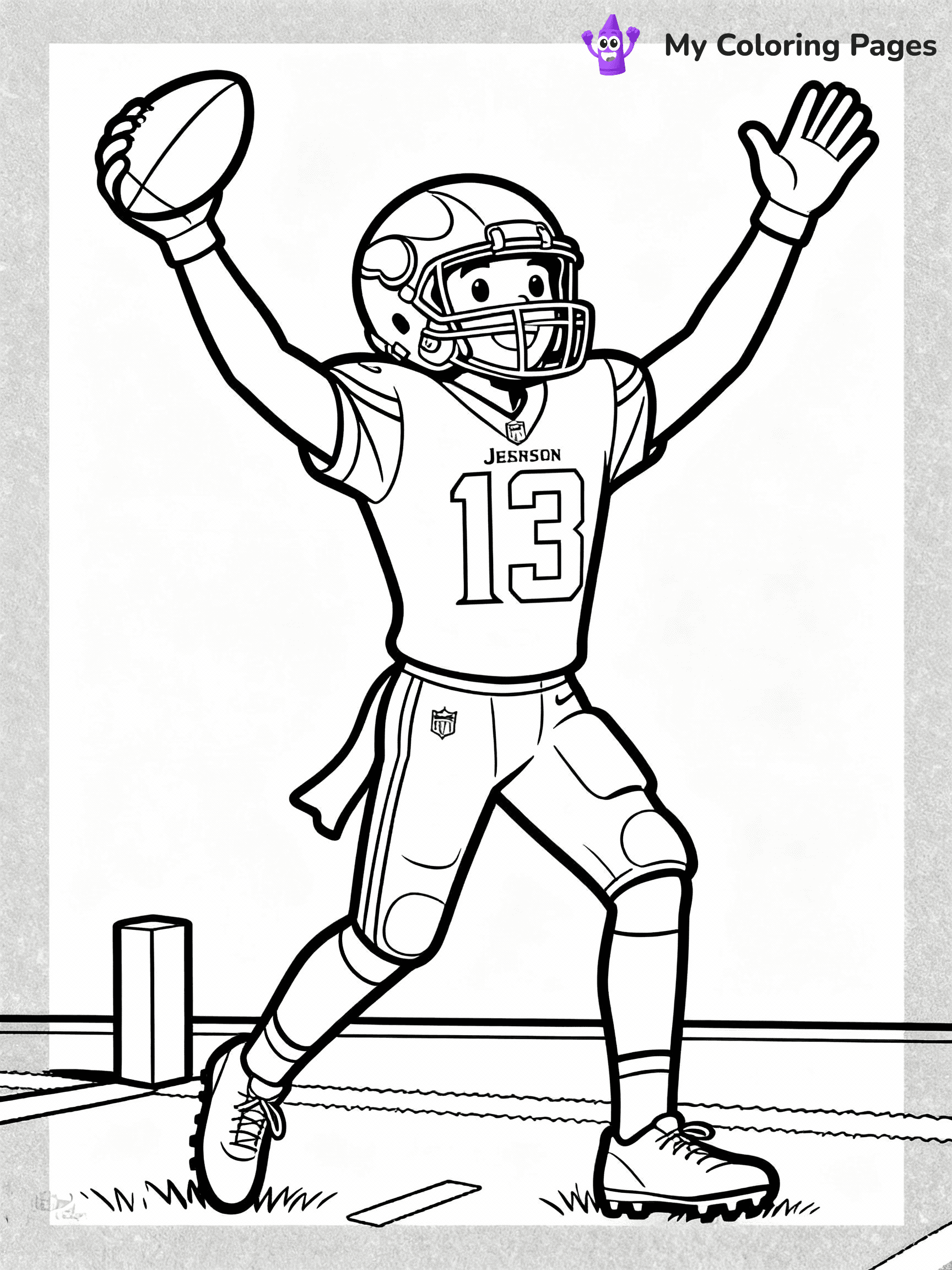 Justin Jefferson Coloring Pages - 4