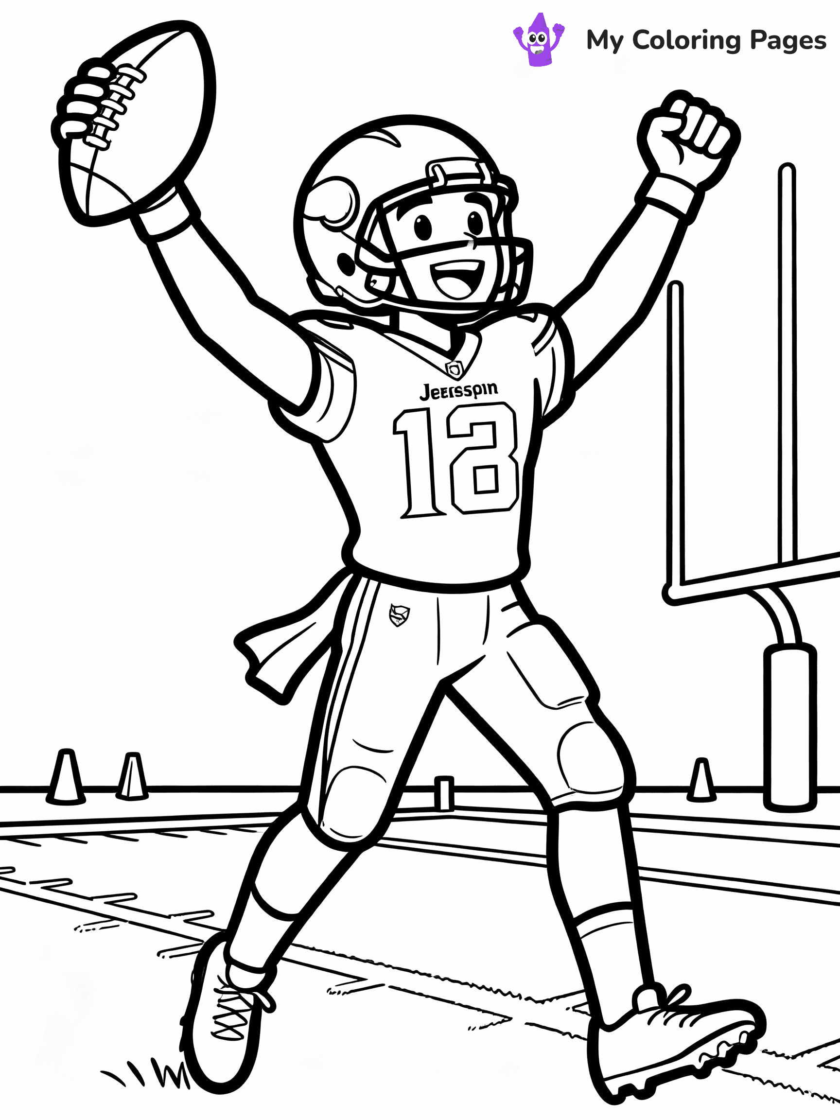 Justin Jefferson Coloring Pages - 1