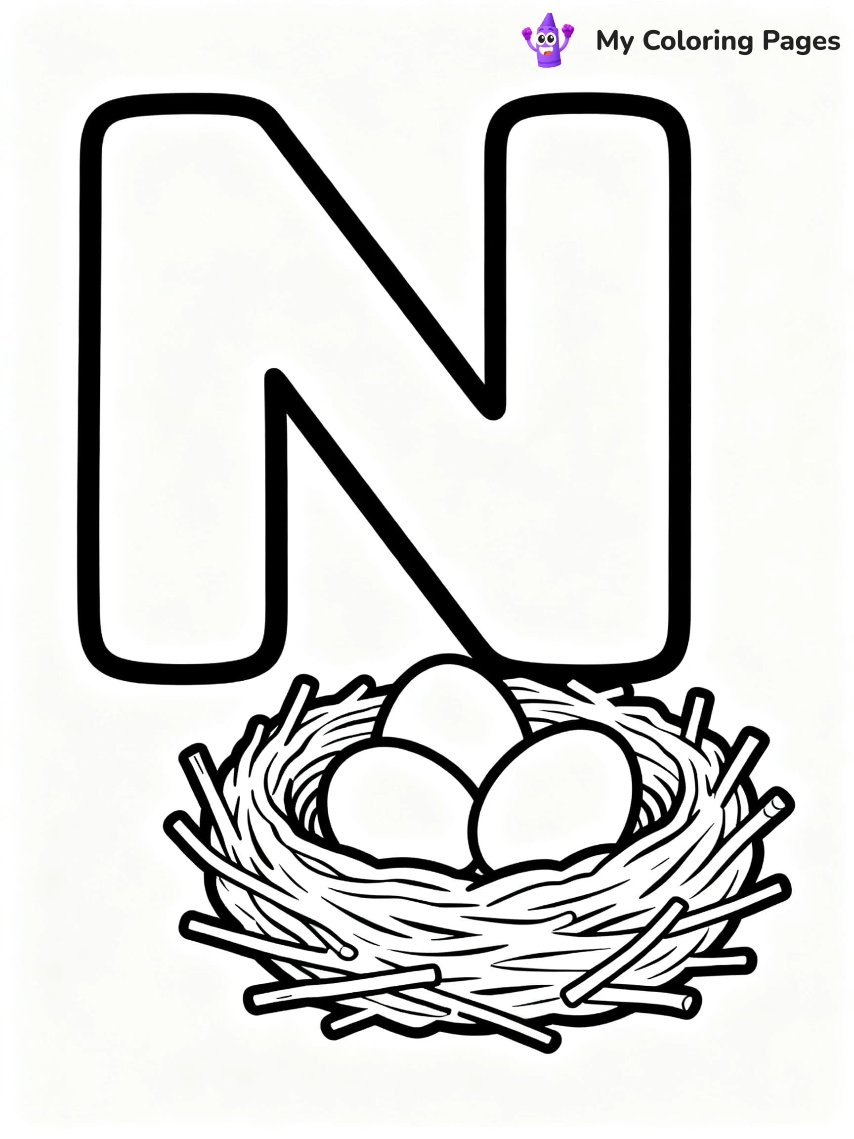 Letter N Coloring Pages - 16