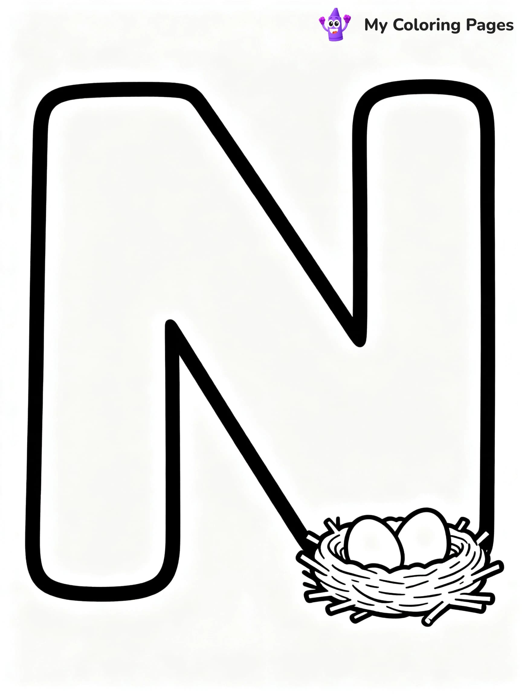 Letter N Coloring Pages - 12