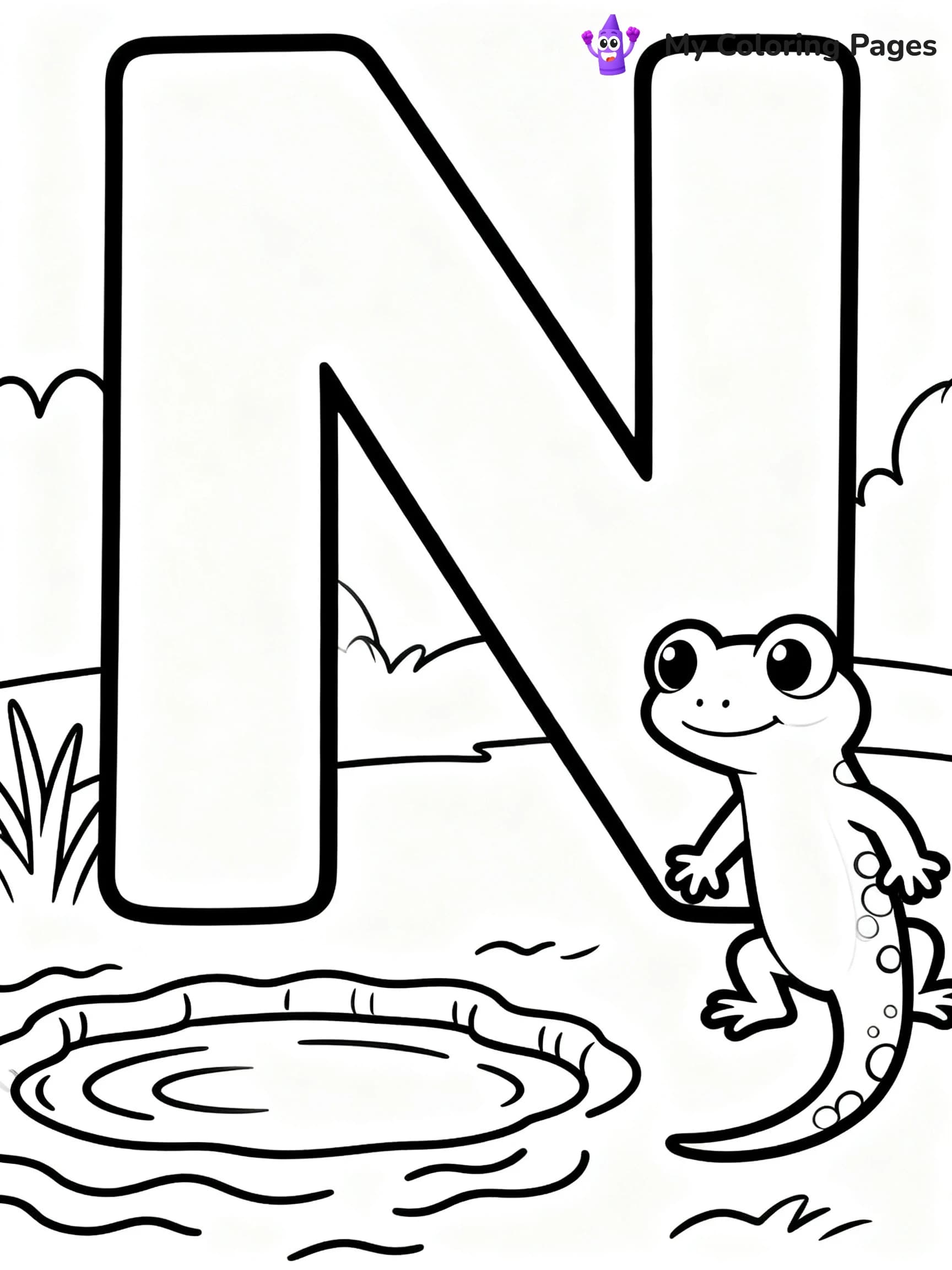 Letter N Coloring Pages - 8
