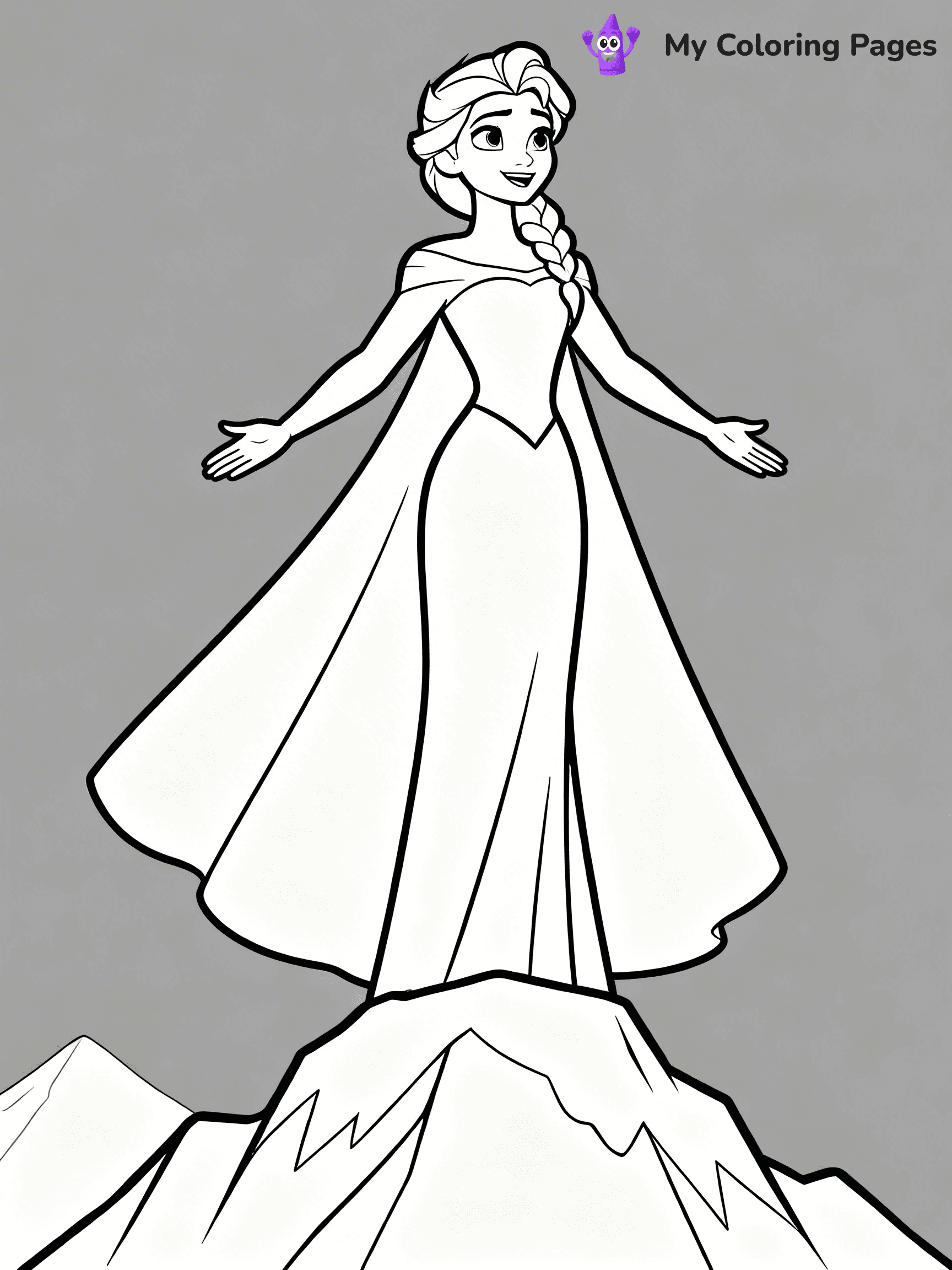 Frozen 2 Coloring Pages Elsa Hair Down - 11