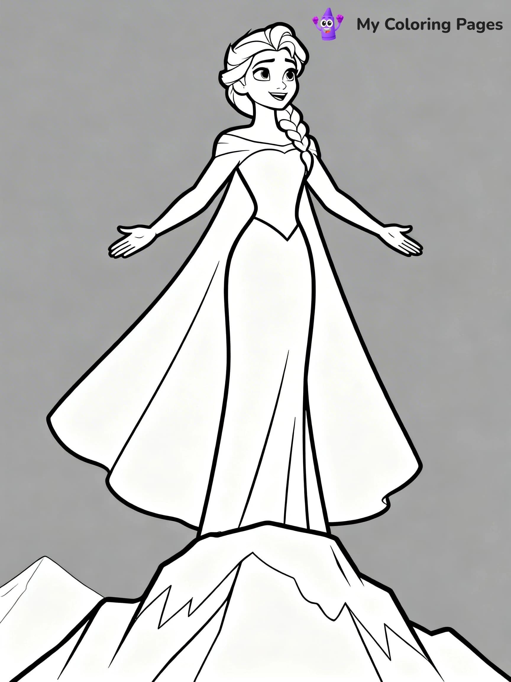 Frozen 2 Coloring Pages Elsa Hair Down - 9