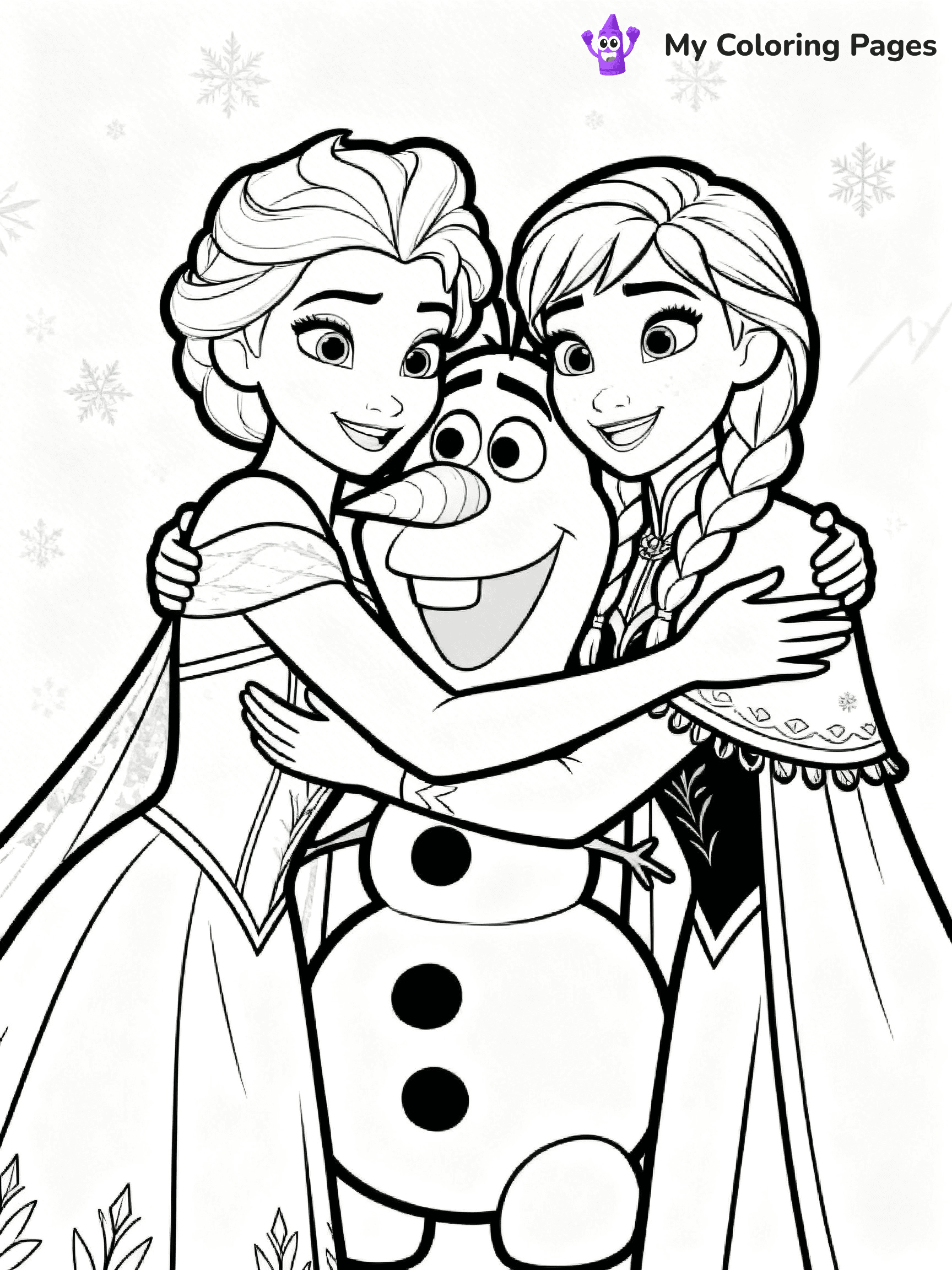 Frozen 2 Coloring Pages Elsa Hair Down - 7