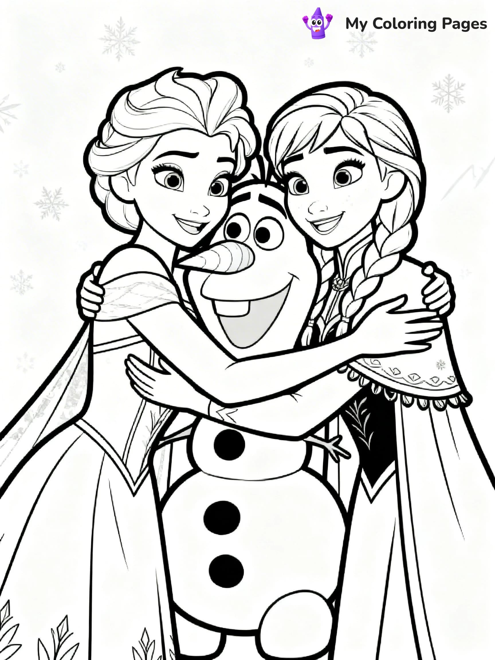 Frozen 2 Coloring Pages Elsa Hair Down - 6