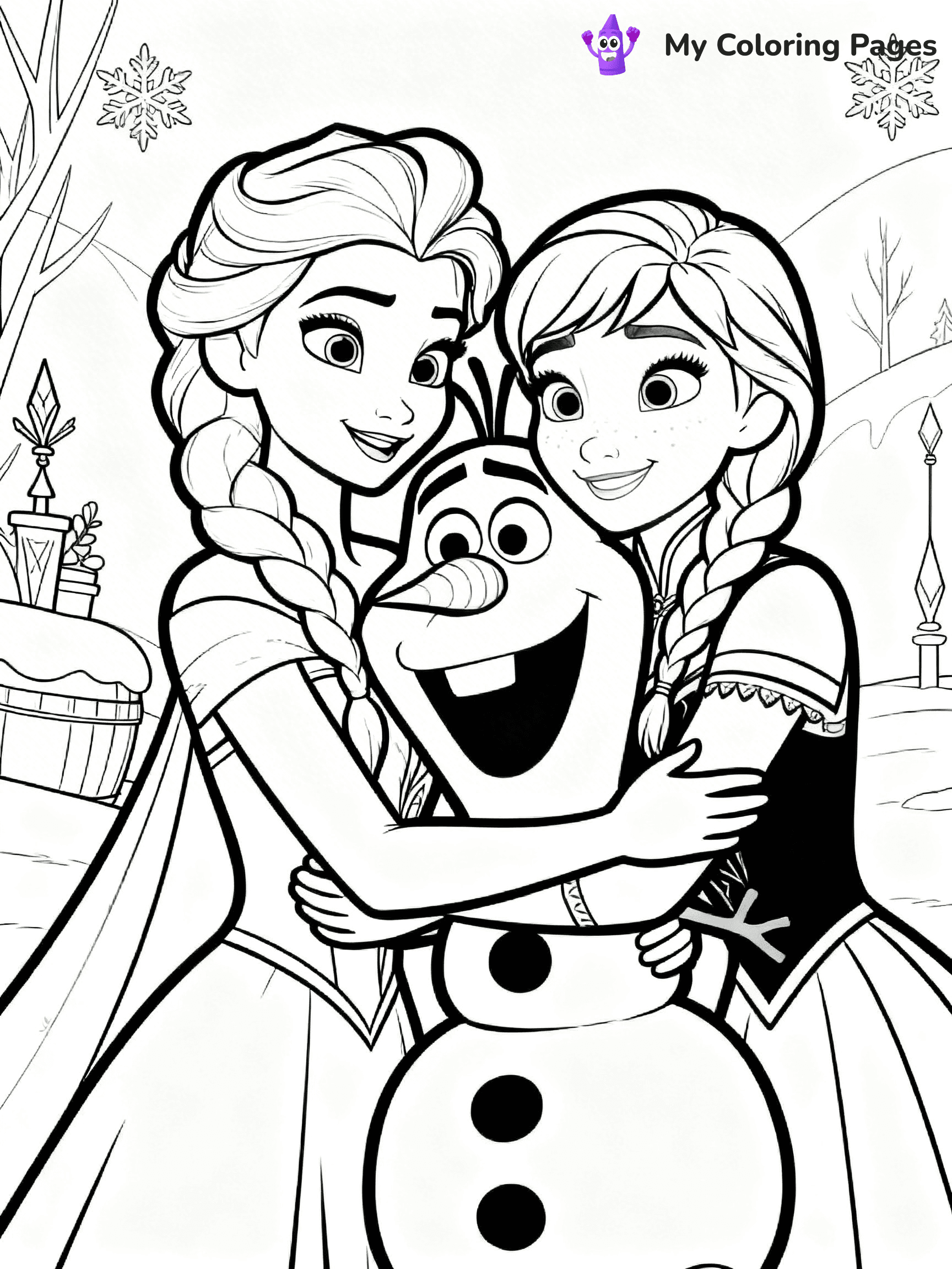 Frozen 2 Coloring Pages Elsa Hair Down - 2