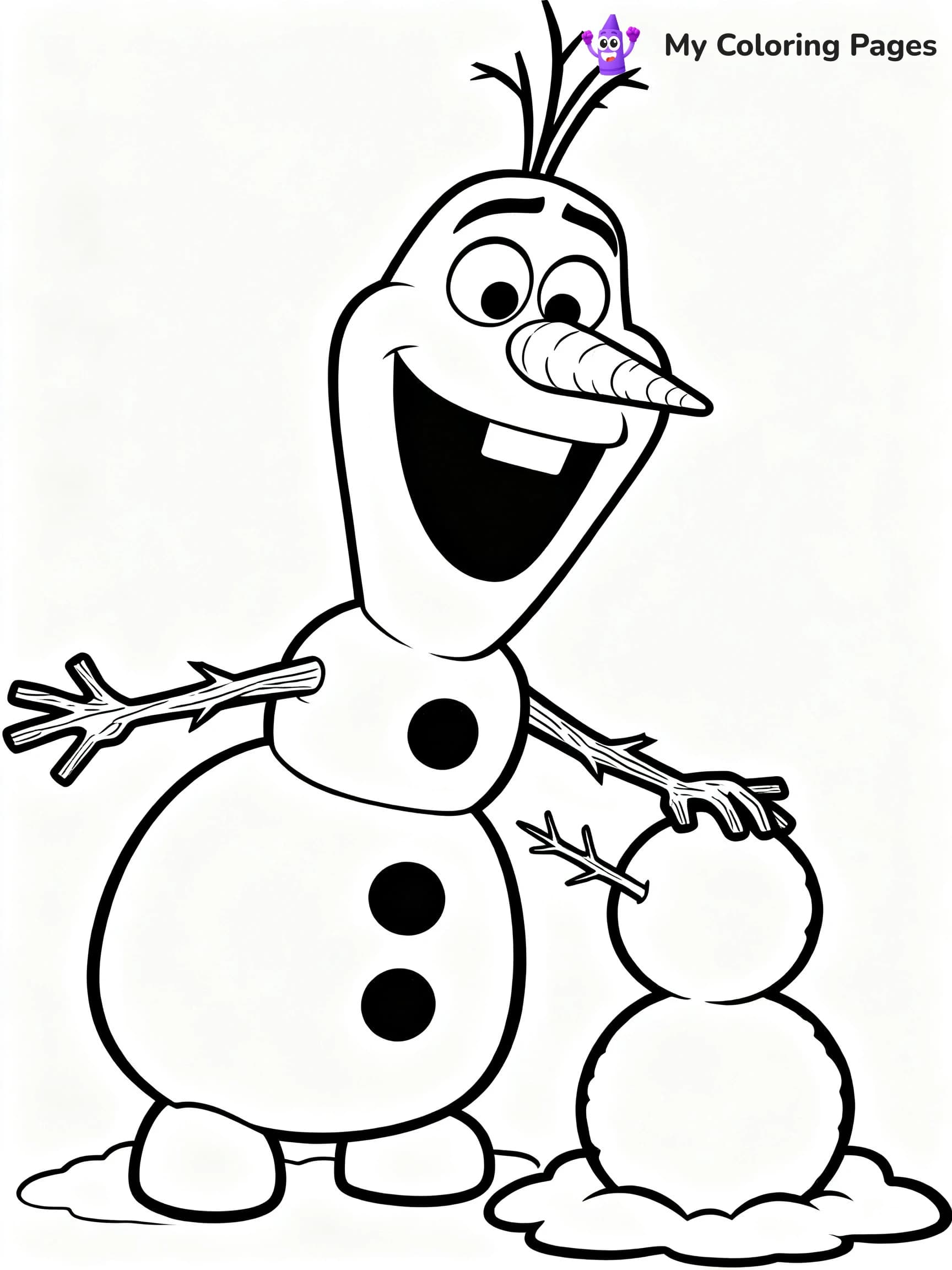 Frozen 2 Coloring Pages Elsa Hair Down - 1