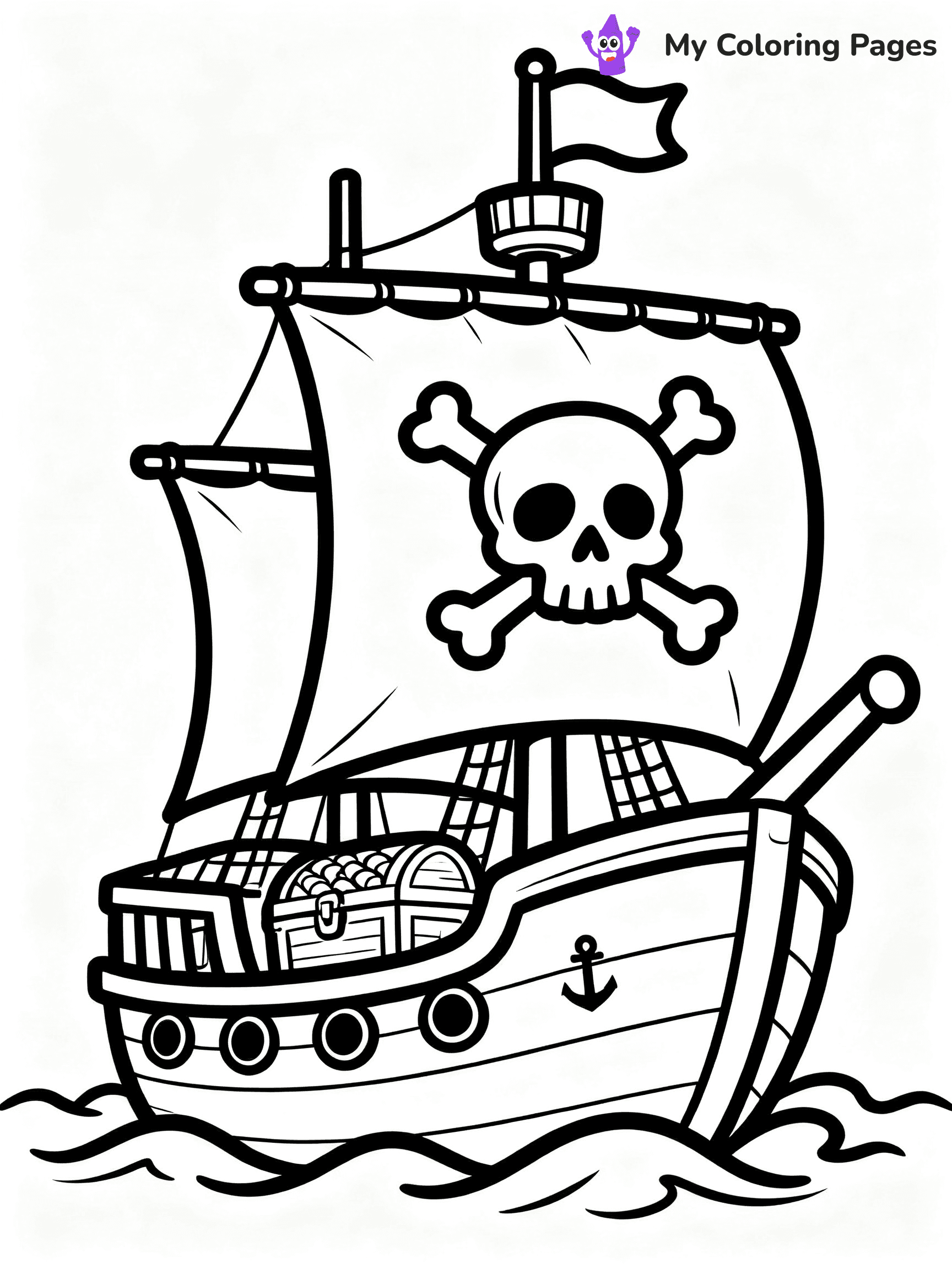 Pirate Ship Coloring Pages - 23