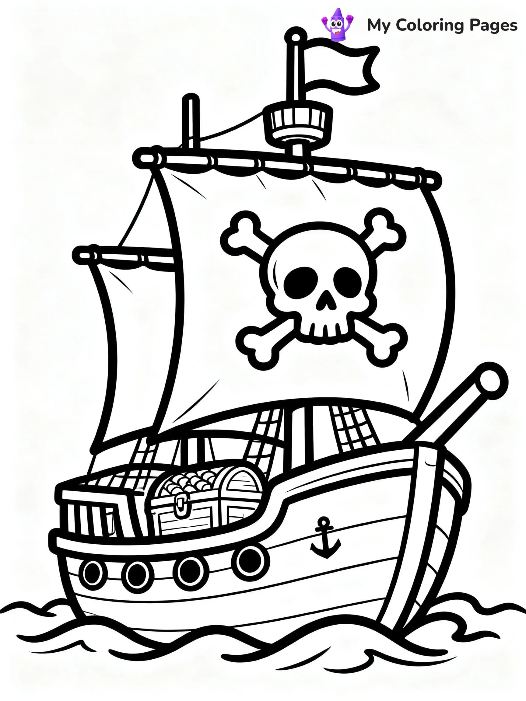 Pirate Ship Coloring Pages - 23