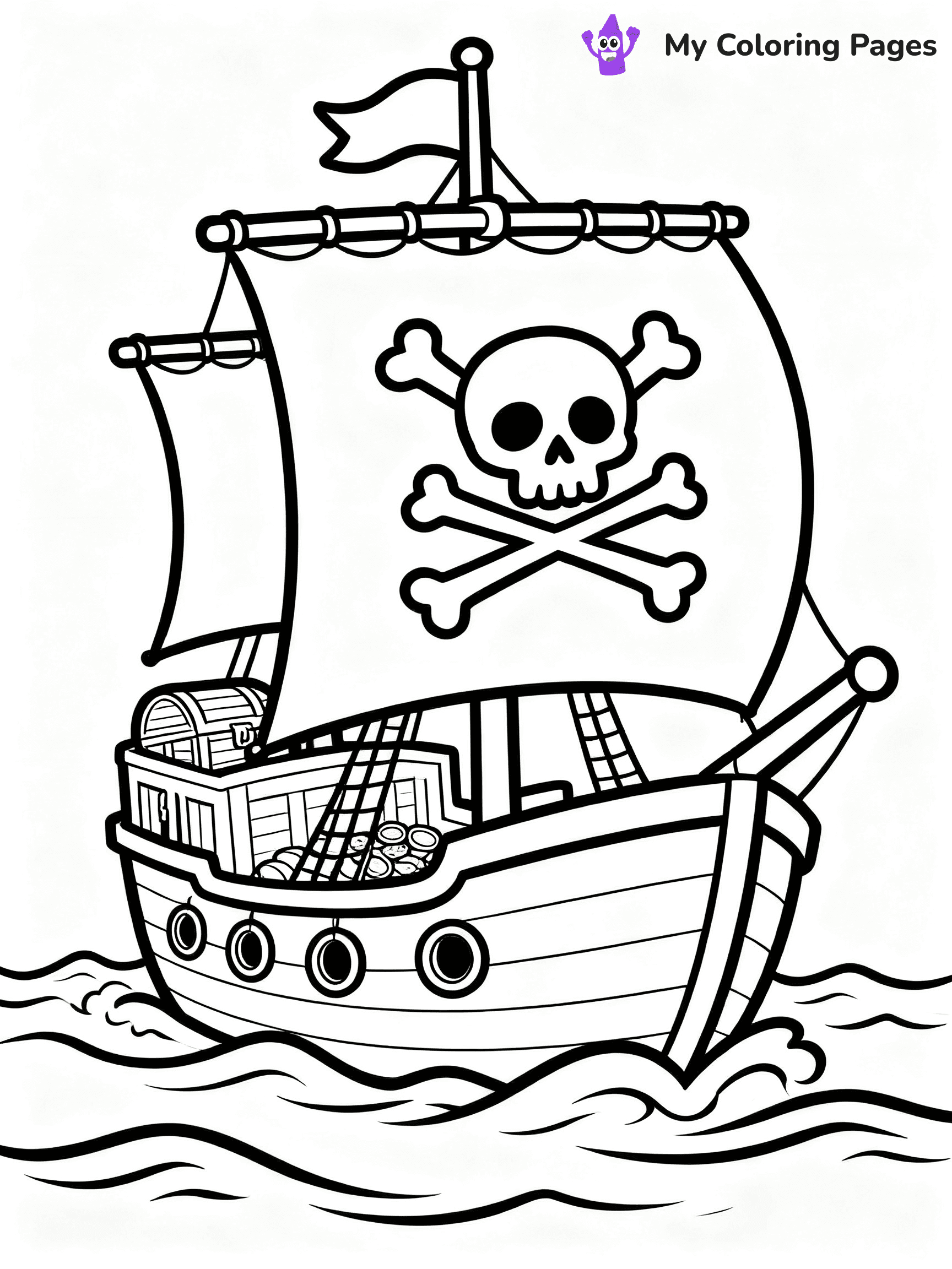 Pirate Ship Coloring Pages - 20