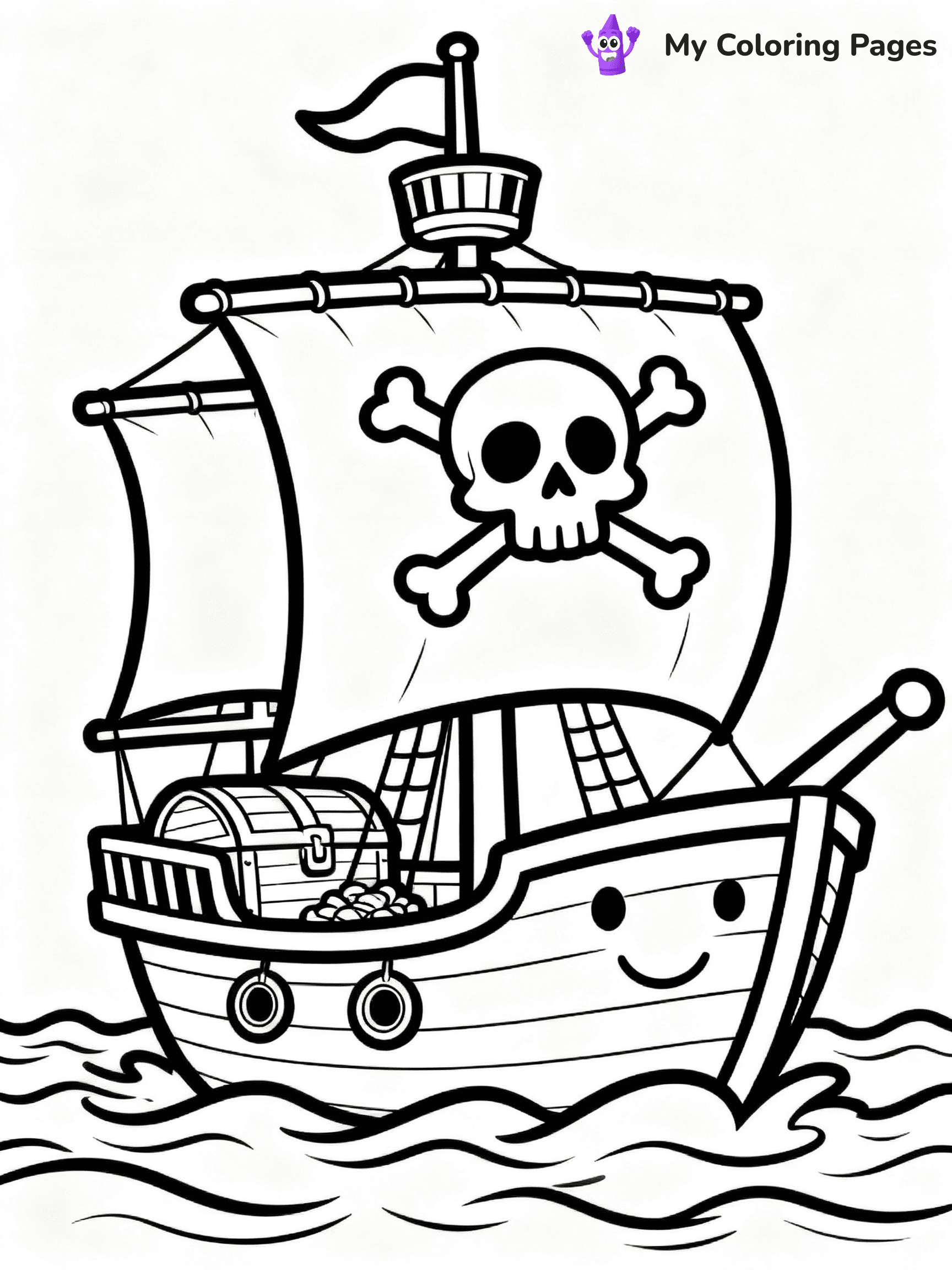 Pirate Ship Coloring Pages - 19