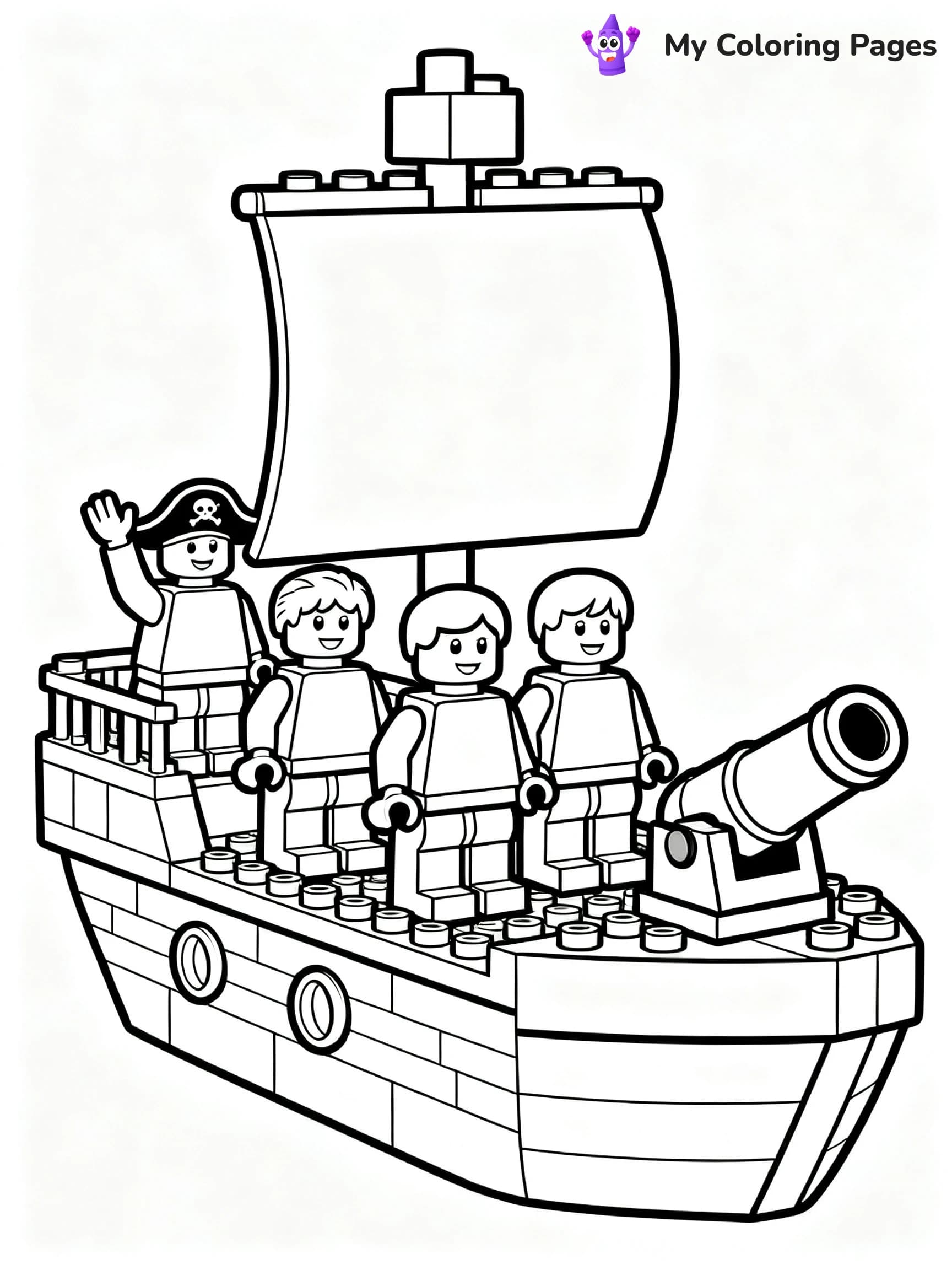 Pirate Ship Coloring Pages - 12