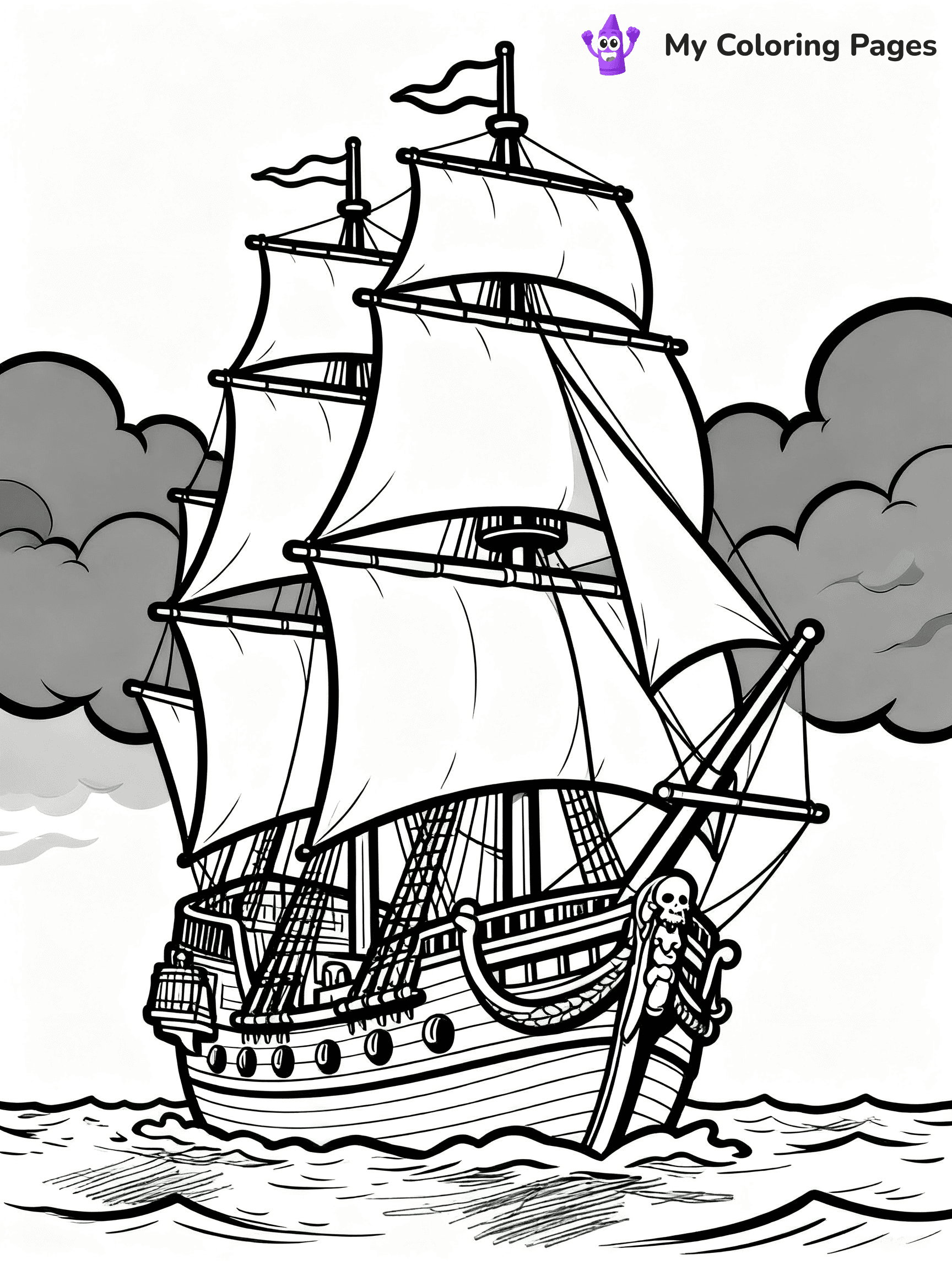 Pirate Ship Coloring Pages - 9