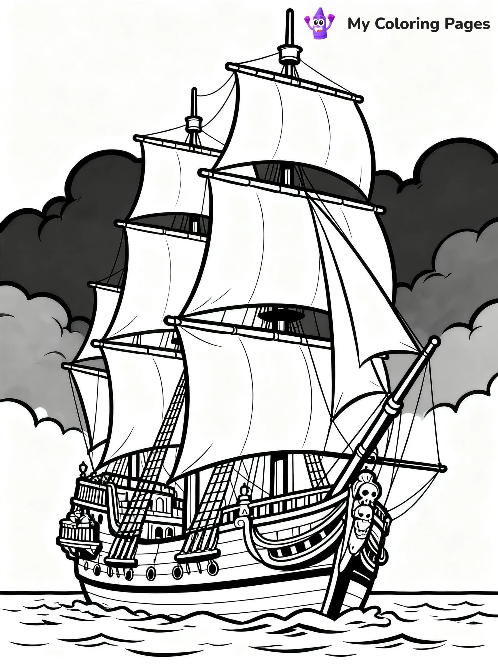 Pirate Ship Coloring Pages - 8