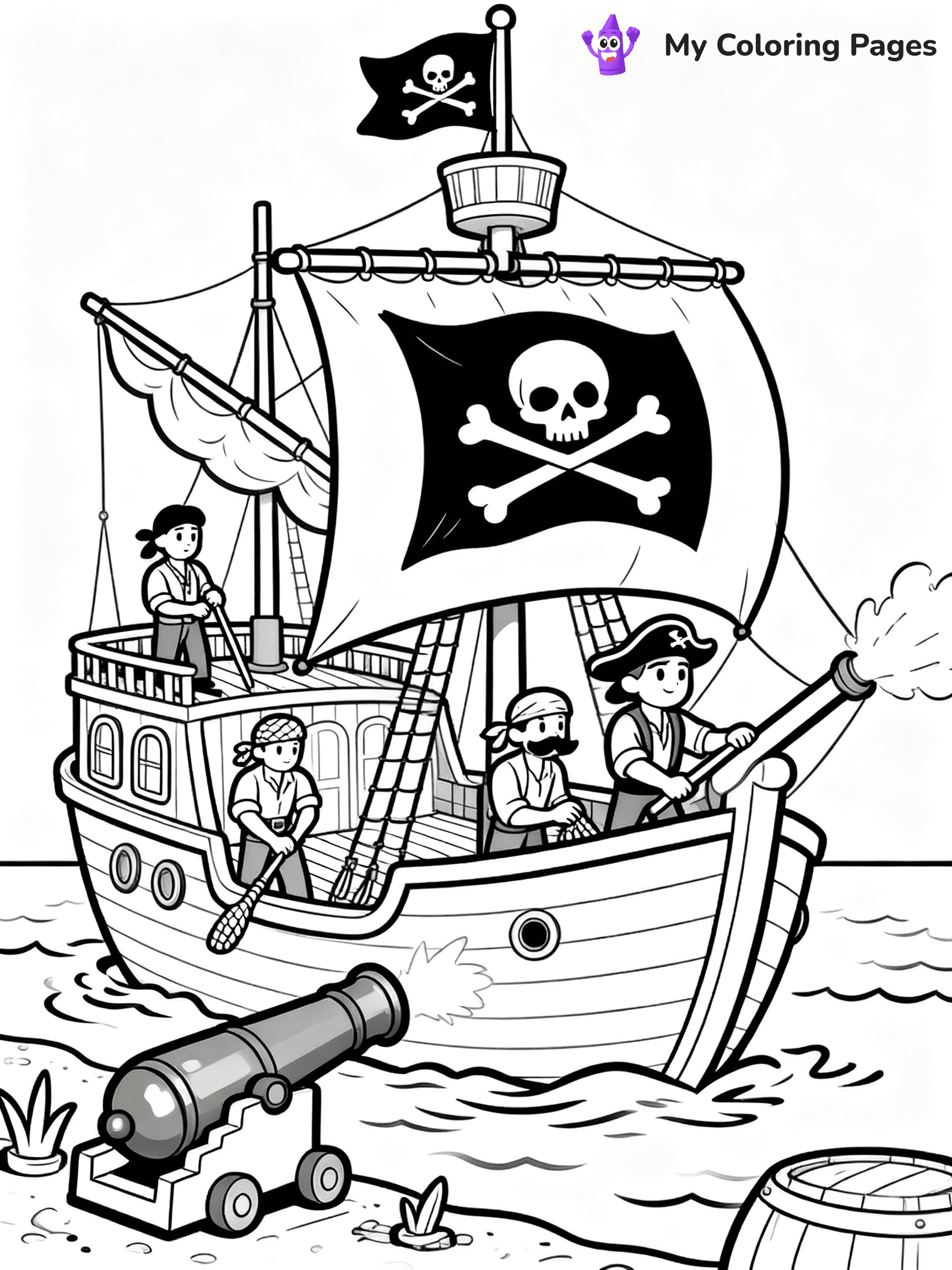 Pirate Ship Coloring Pages - 6
