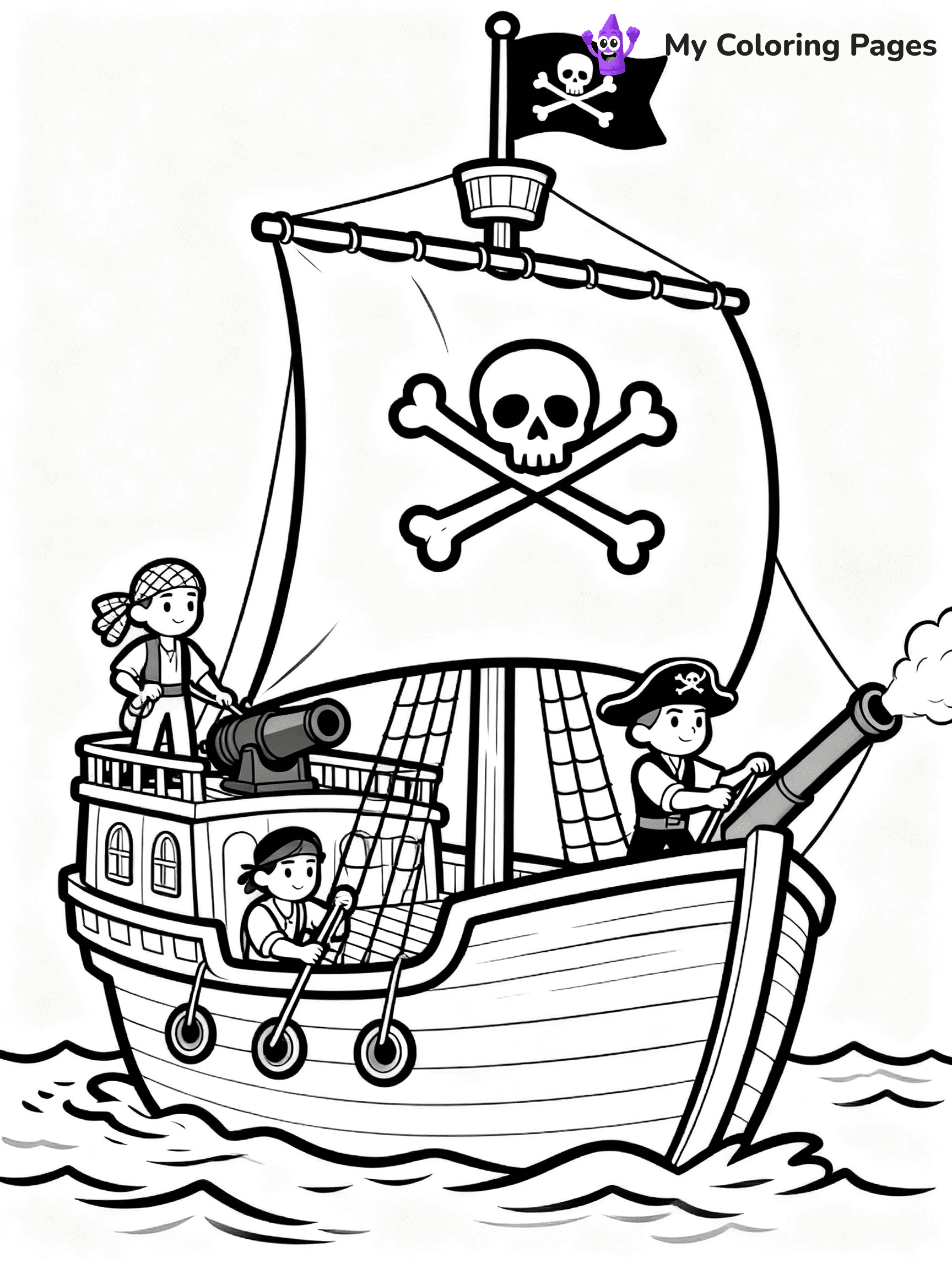Pirate Ship Coloring Pages - 2