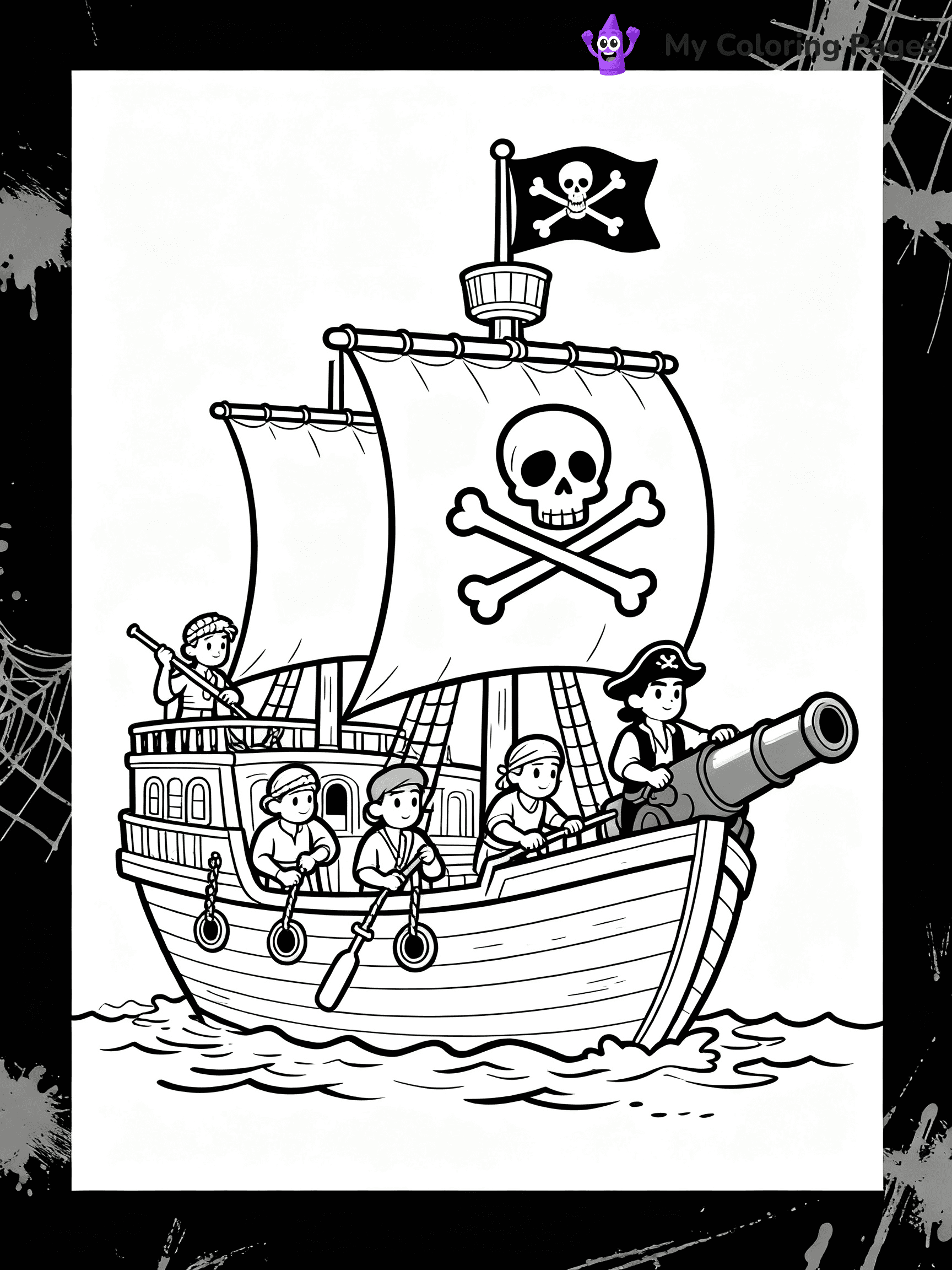 Pirate Ship Coloring Pages - 1