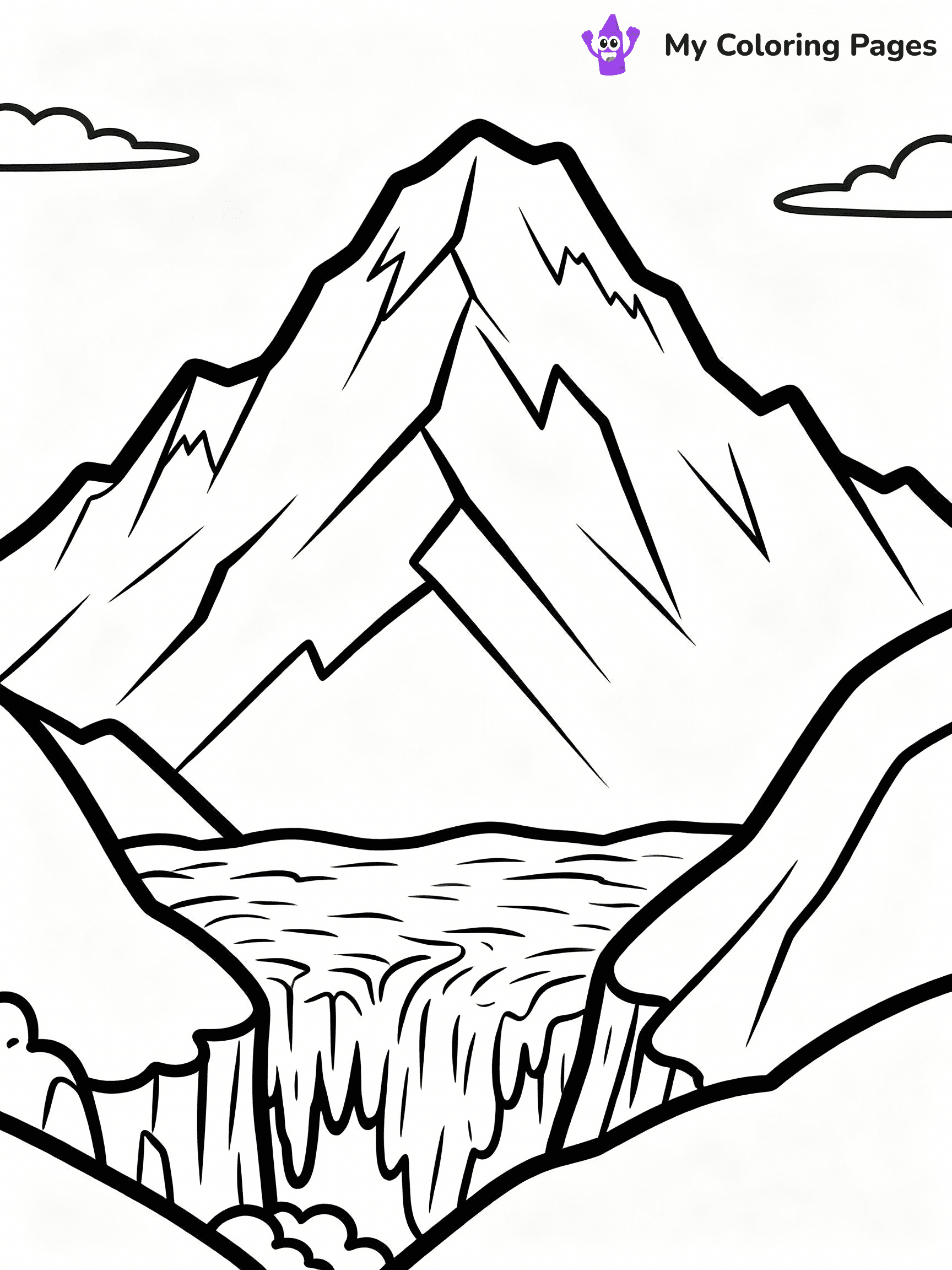 Mountain Coloring Pages - 1