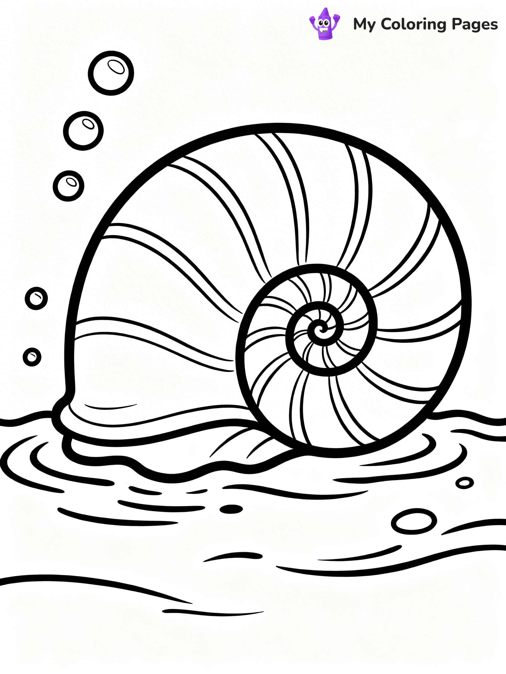 Seashell Coloring Pages - 80