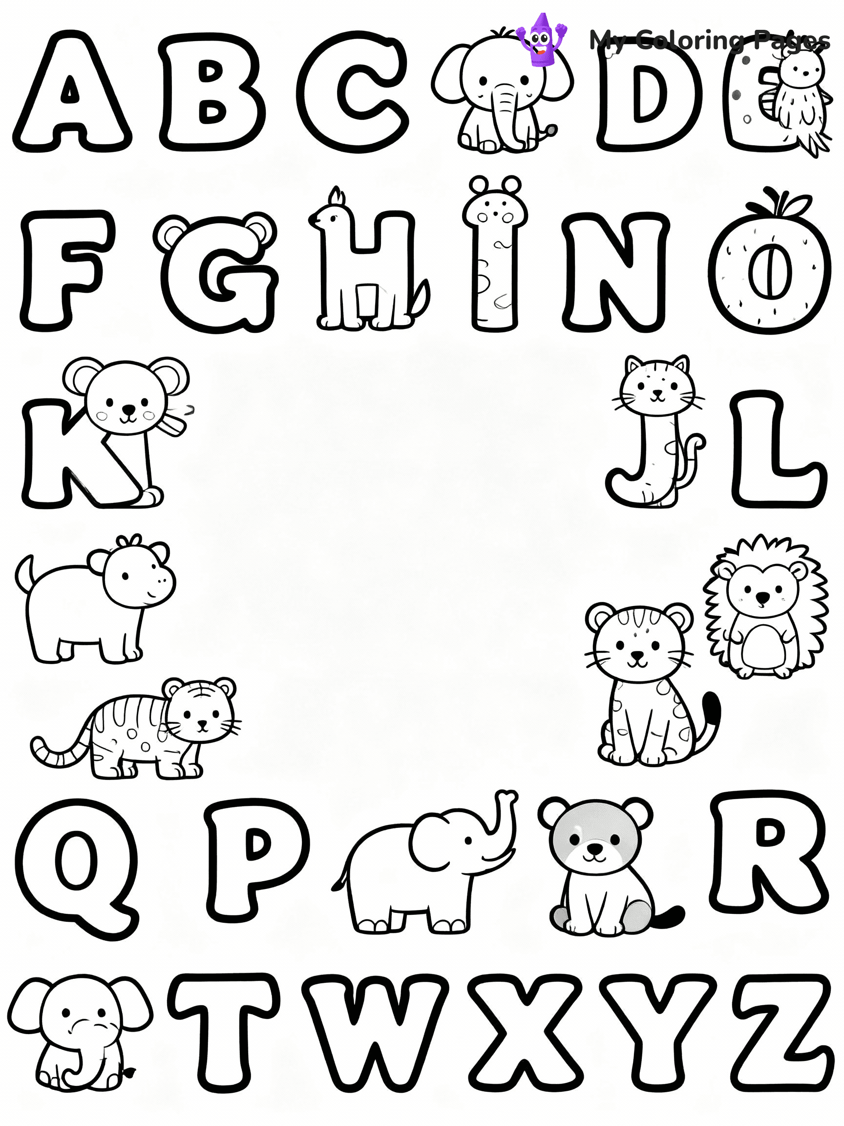 Alphabet Coloring Pages - 36