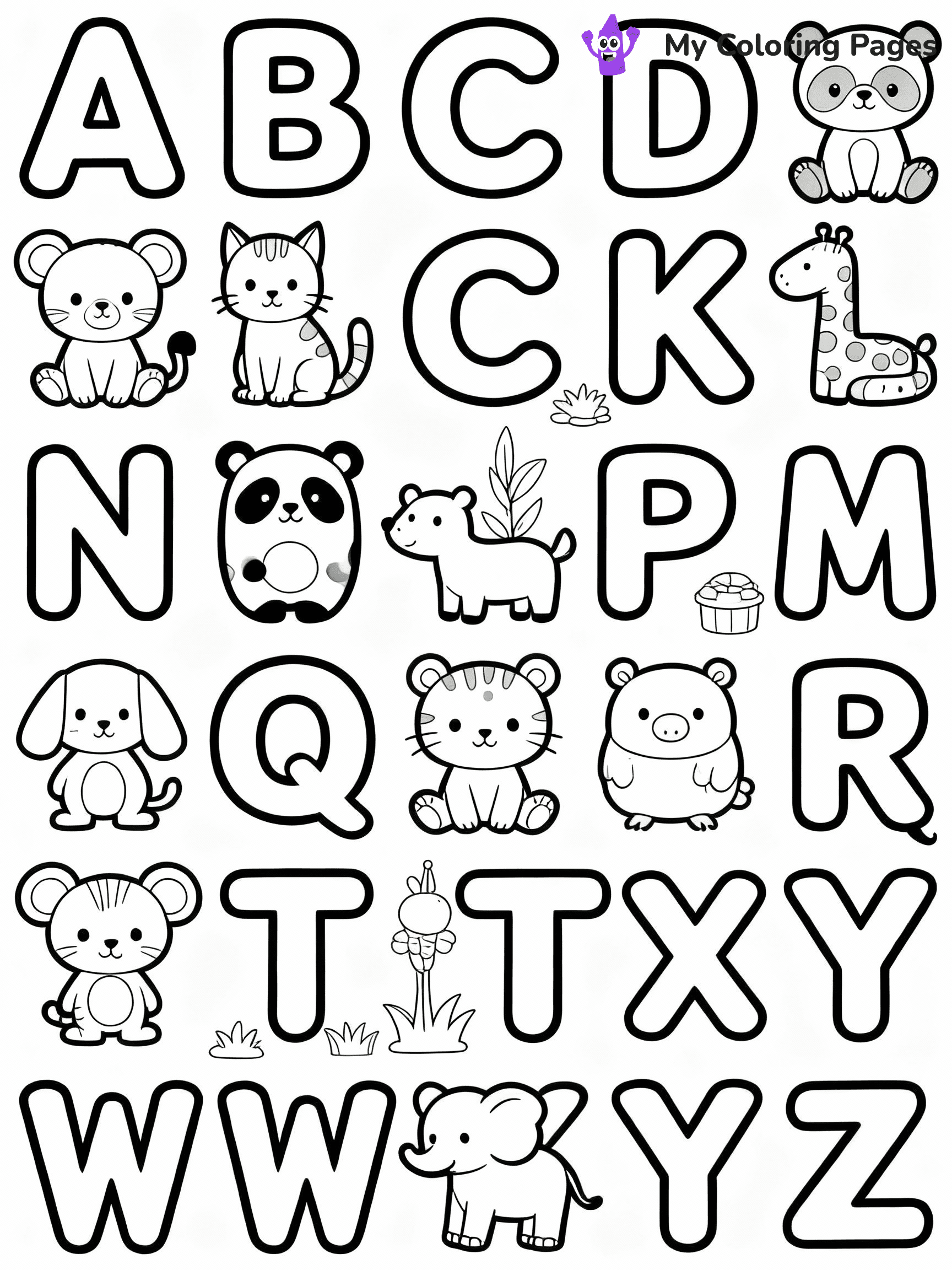 Alphabet Coloring Pages - 35