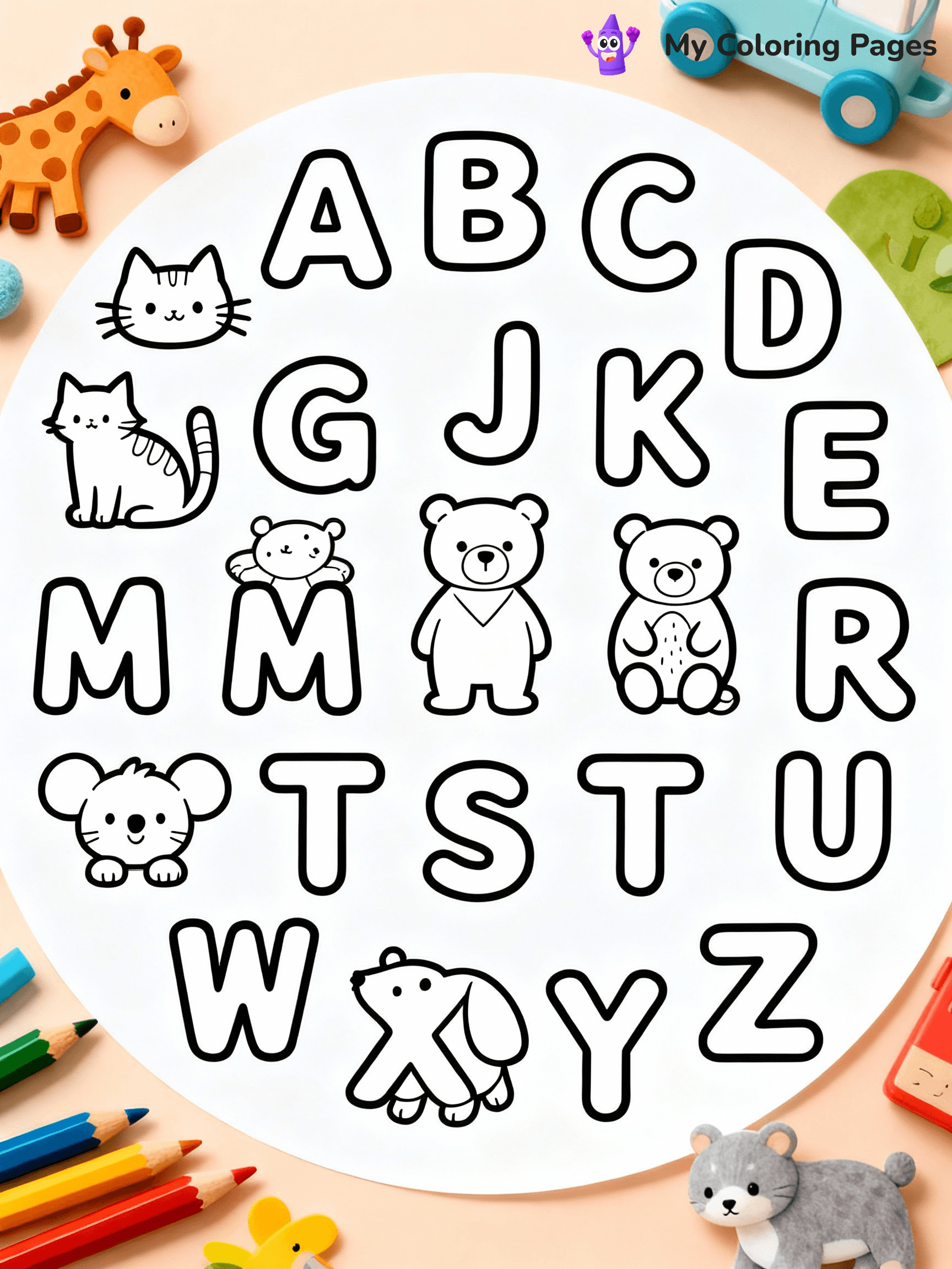 Alphabet Coloring Pages - 34