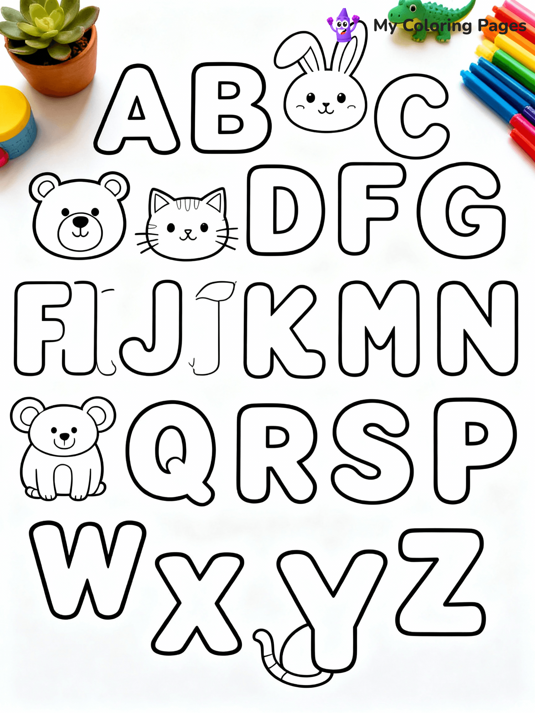 Alphabet Coloring Pages - 33
