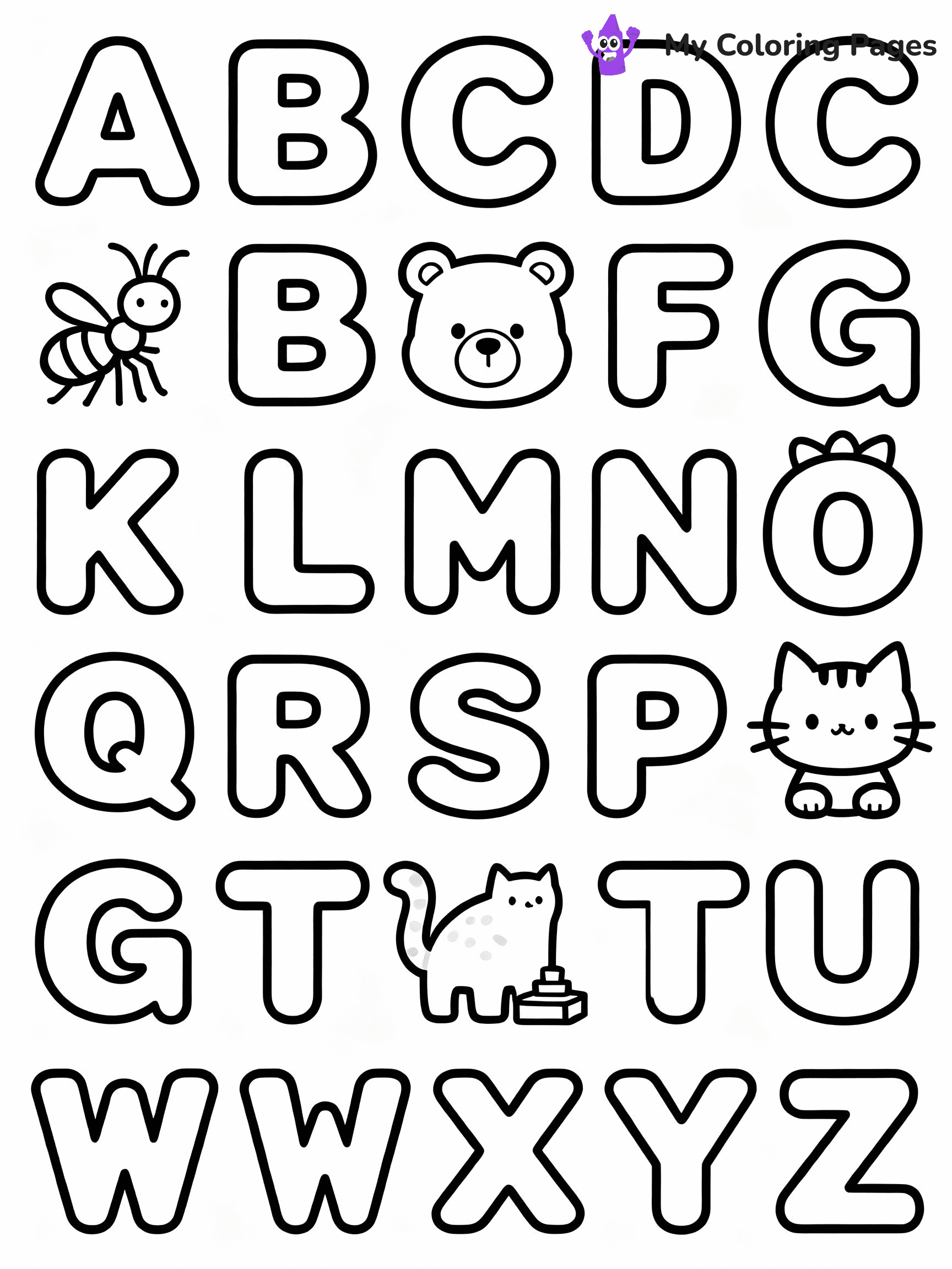 Alphabet Coloring Pages - 29