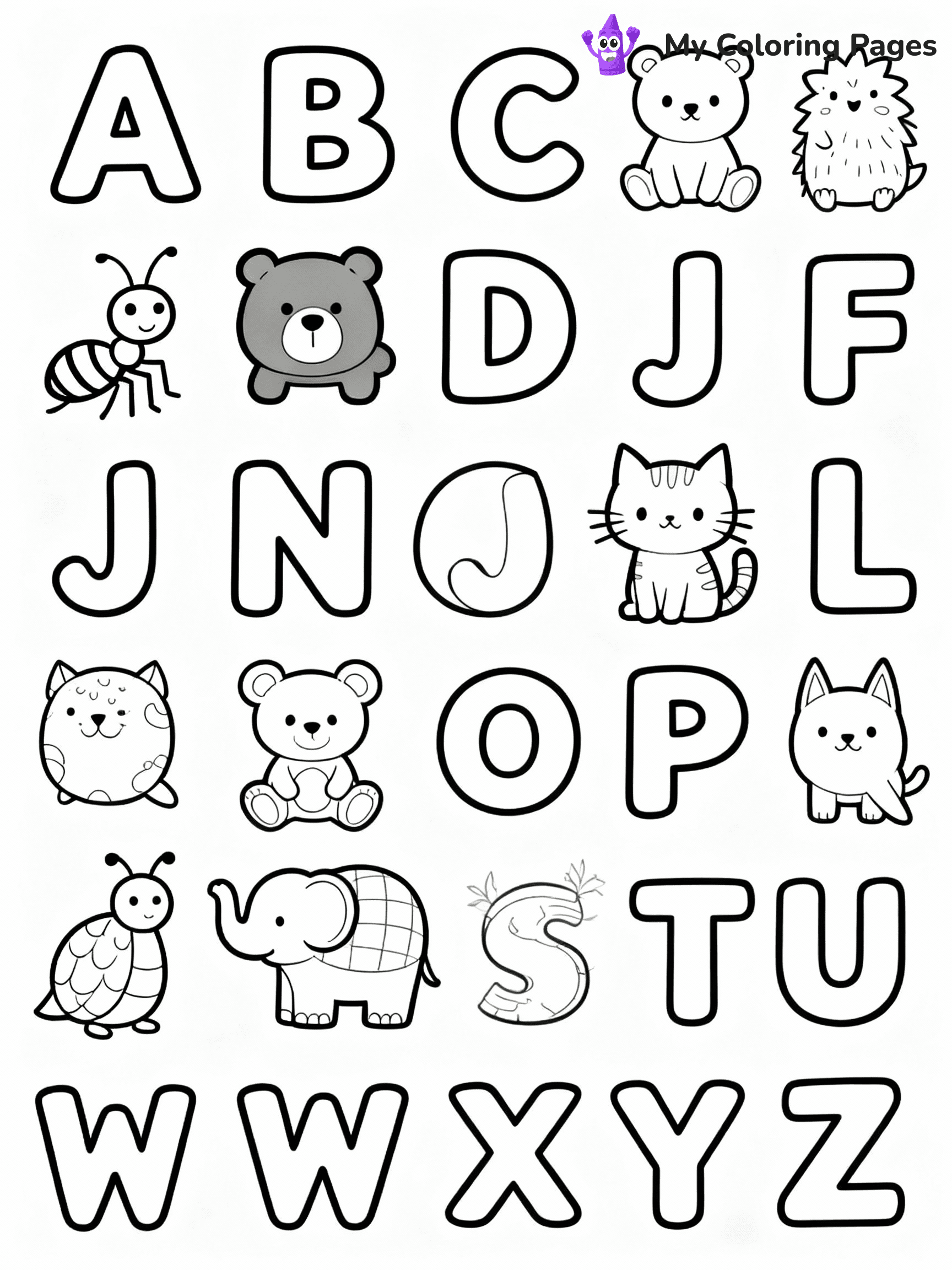 Alphabet Coloring Pages - 28