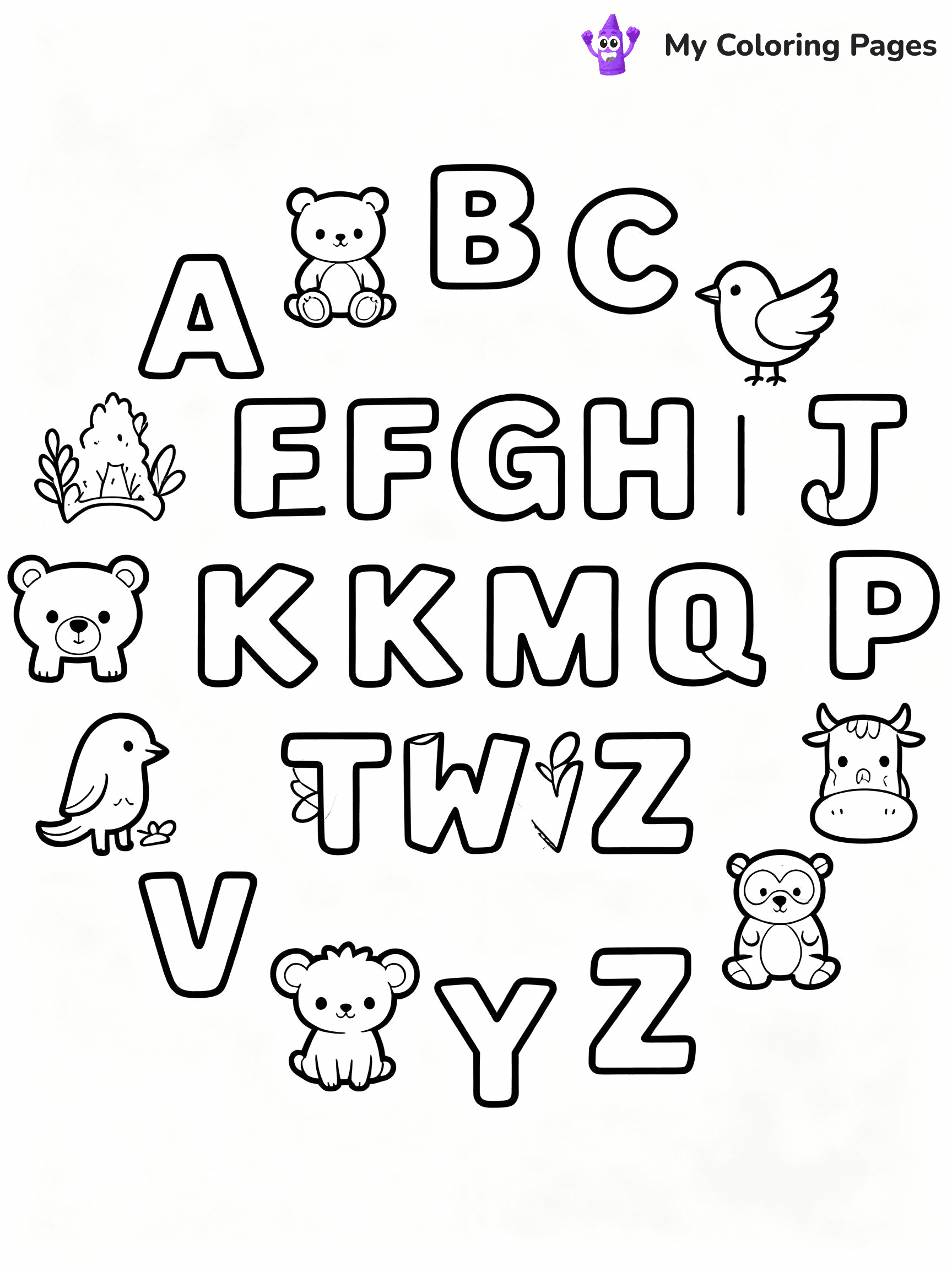 Alphabet Coloring Pages - 27