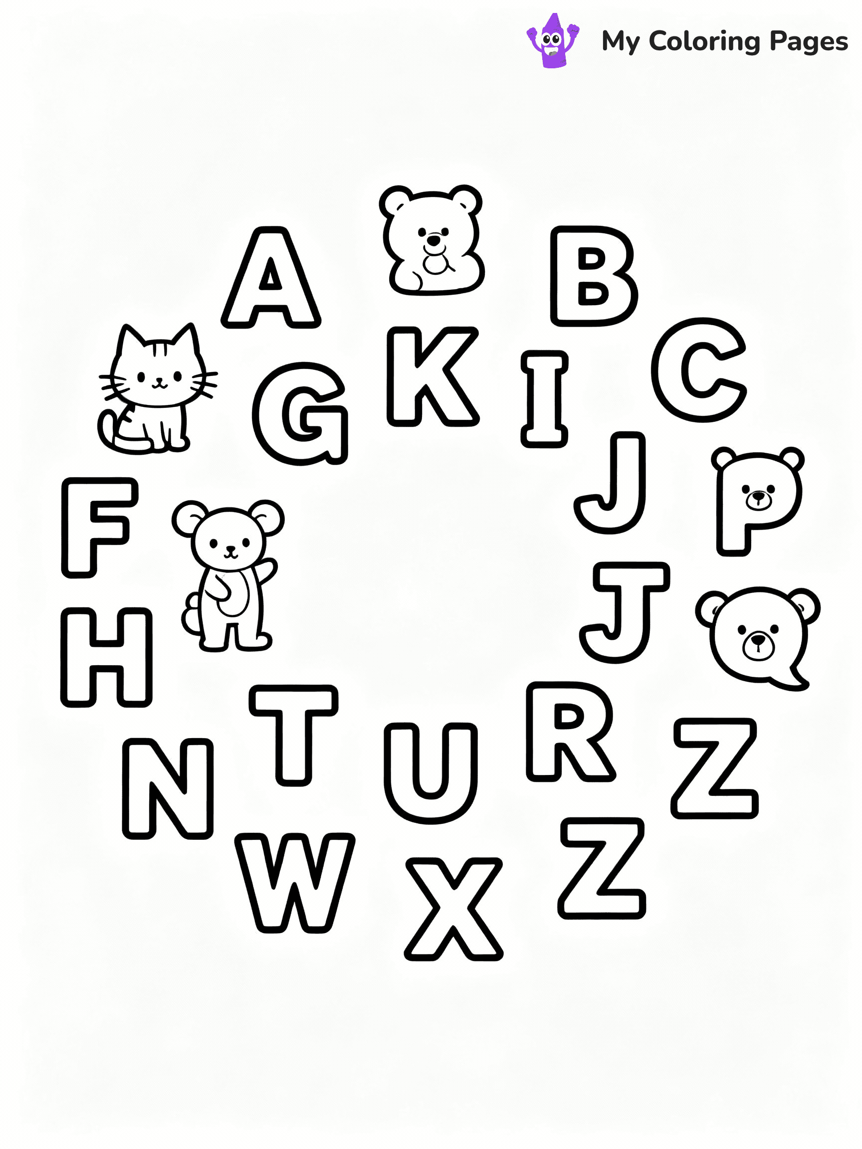 Alphabet Coloring Pages - 26